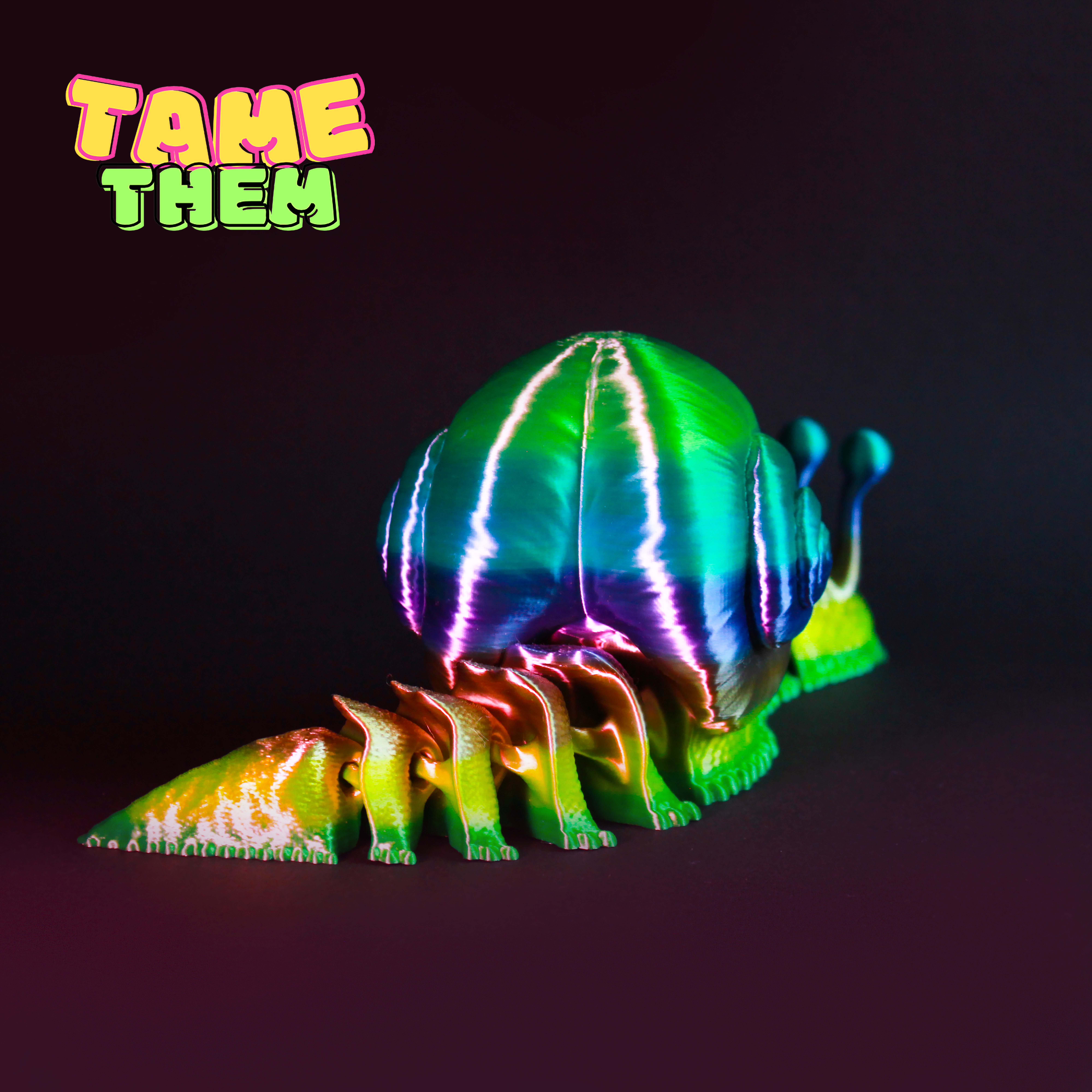 SNAIL TOY TURTLE PRINT IN PLACE ANIMAL FLEXY CUTE TAMETHEM 3D model_11