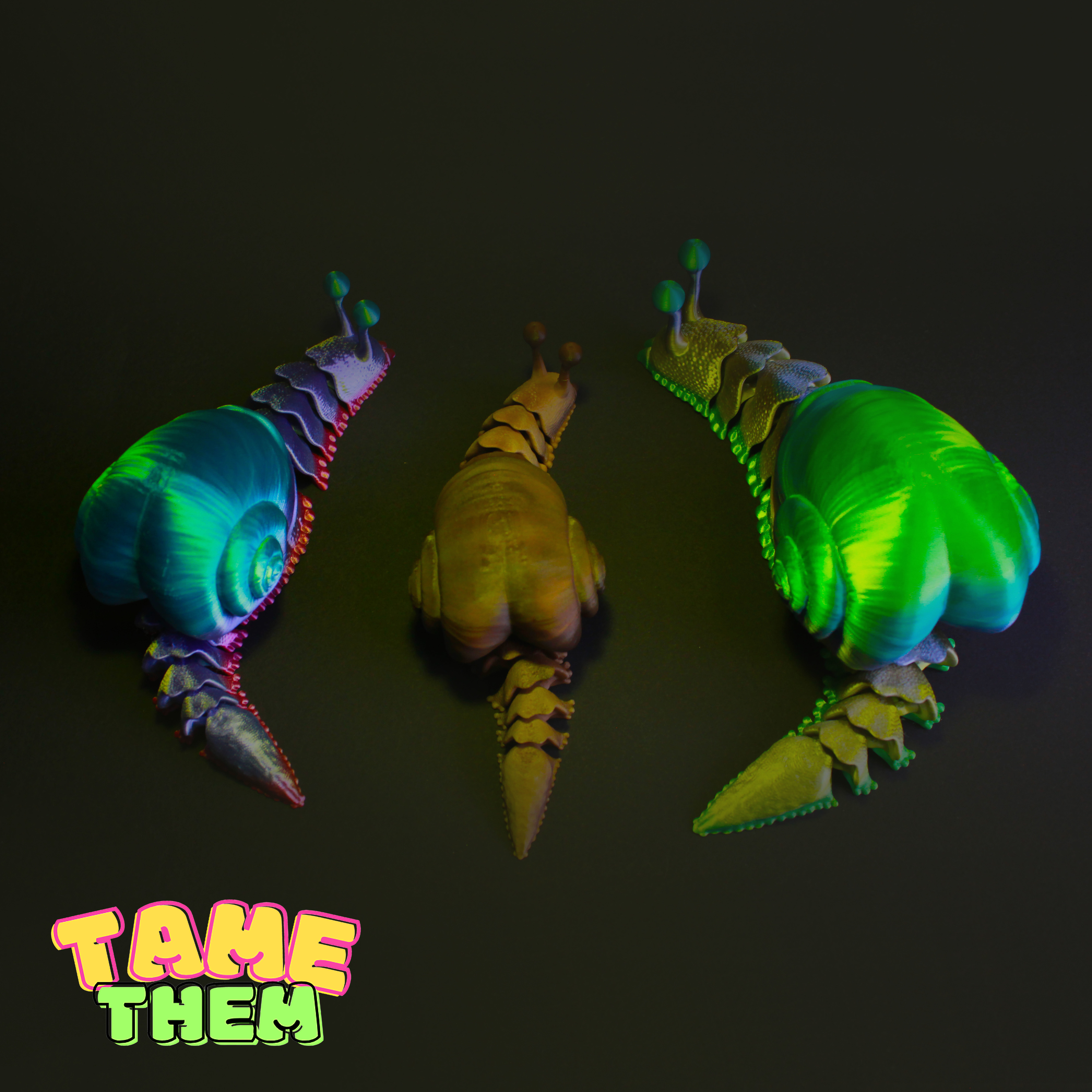 SNAIL TOY TURTLE PRINT IN PLACE ANIMAL FLEXY CUTE TAMETHEM 3D model_3