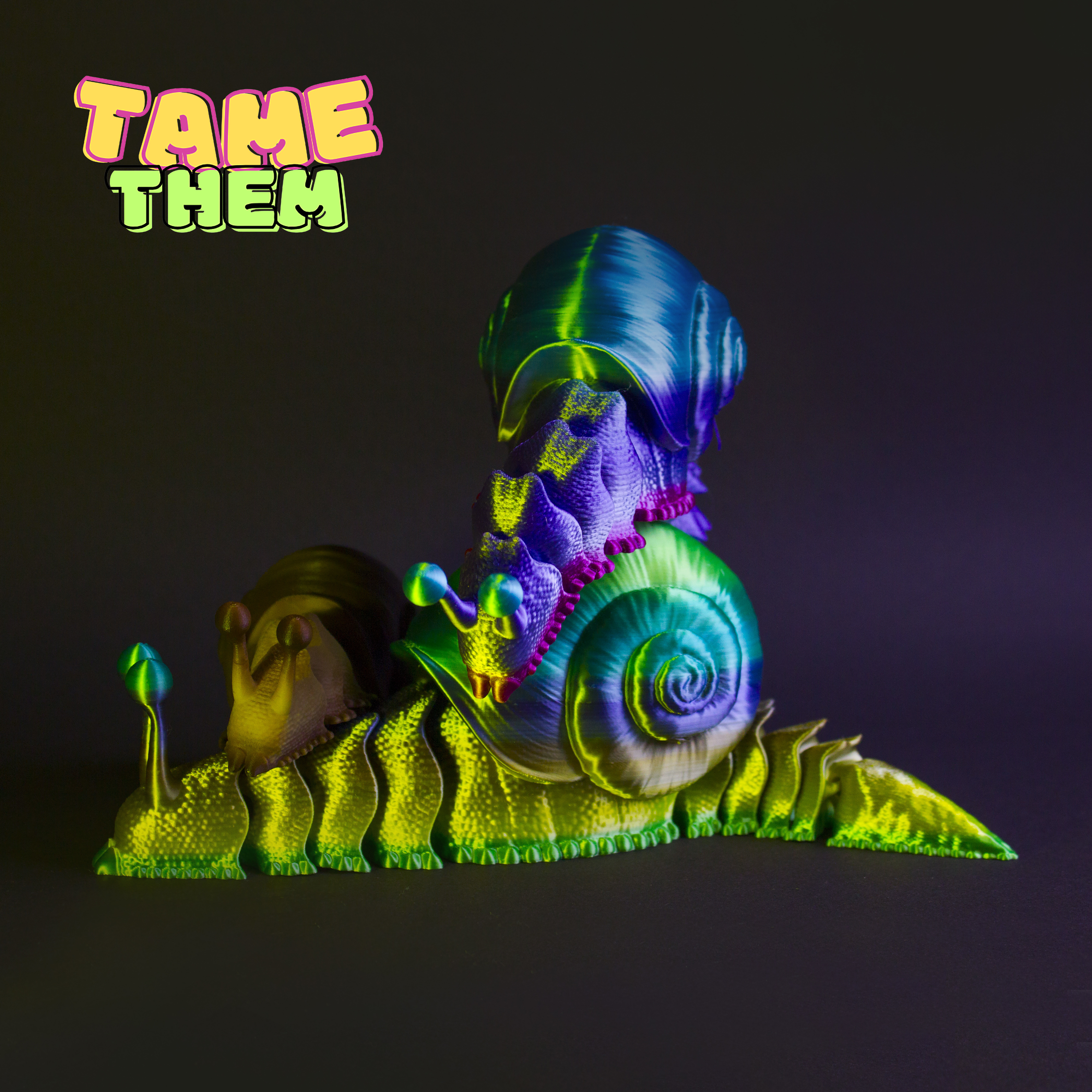 SNAIL TOY TURTLE PRINT IN PLACE ANIMAL FLEXY CUTE TAMETHEM 3D model_4