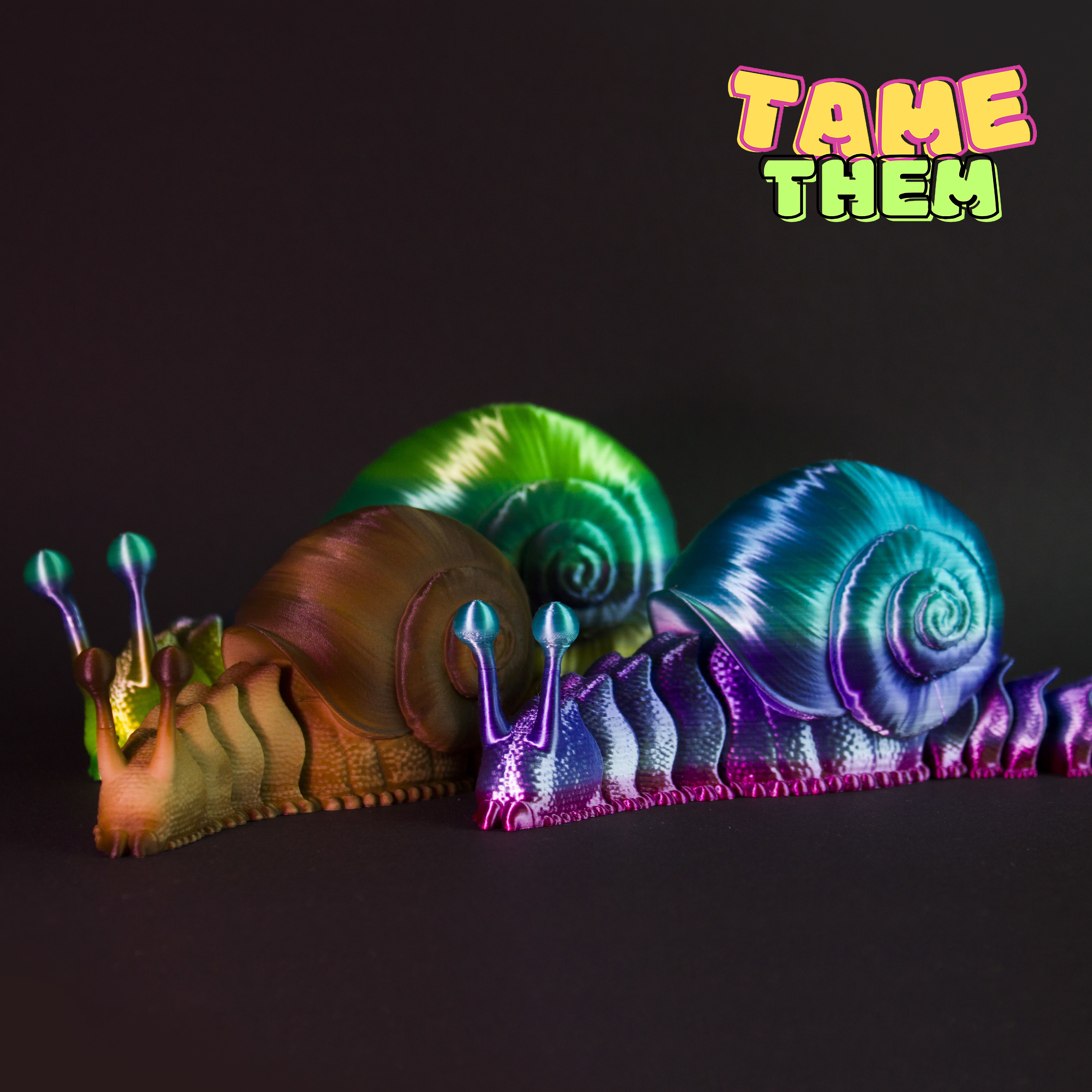 SNAIL TOY TURTLE PRINT IN PLACE ANIMAL FLEXY CUTE TAMETHEM 3D model_8