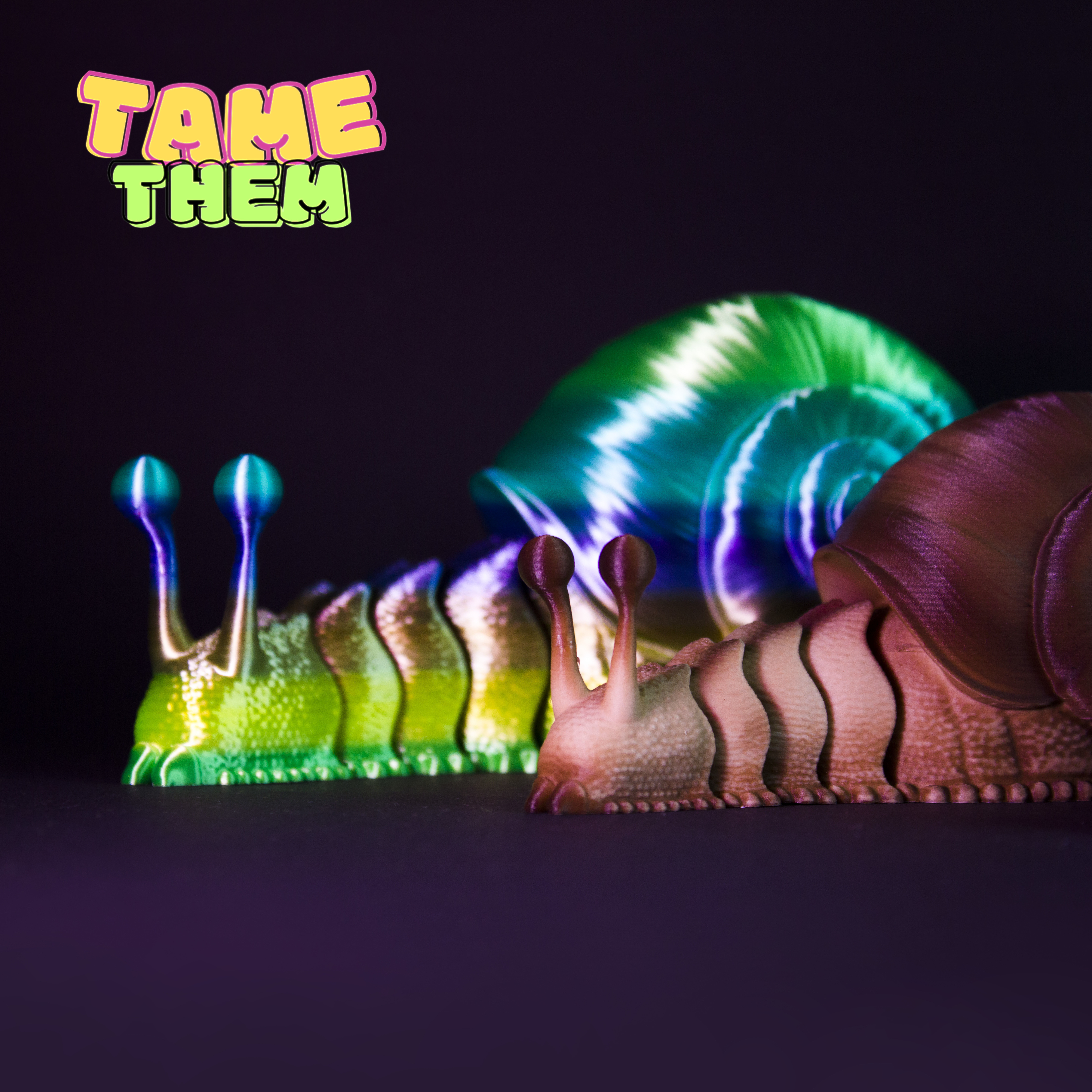 SNAIL TOY TURTLE PRINT IN PLACE ANIMAL FLEXY CUTE TAMETHEM 3D model_9