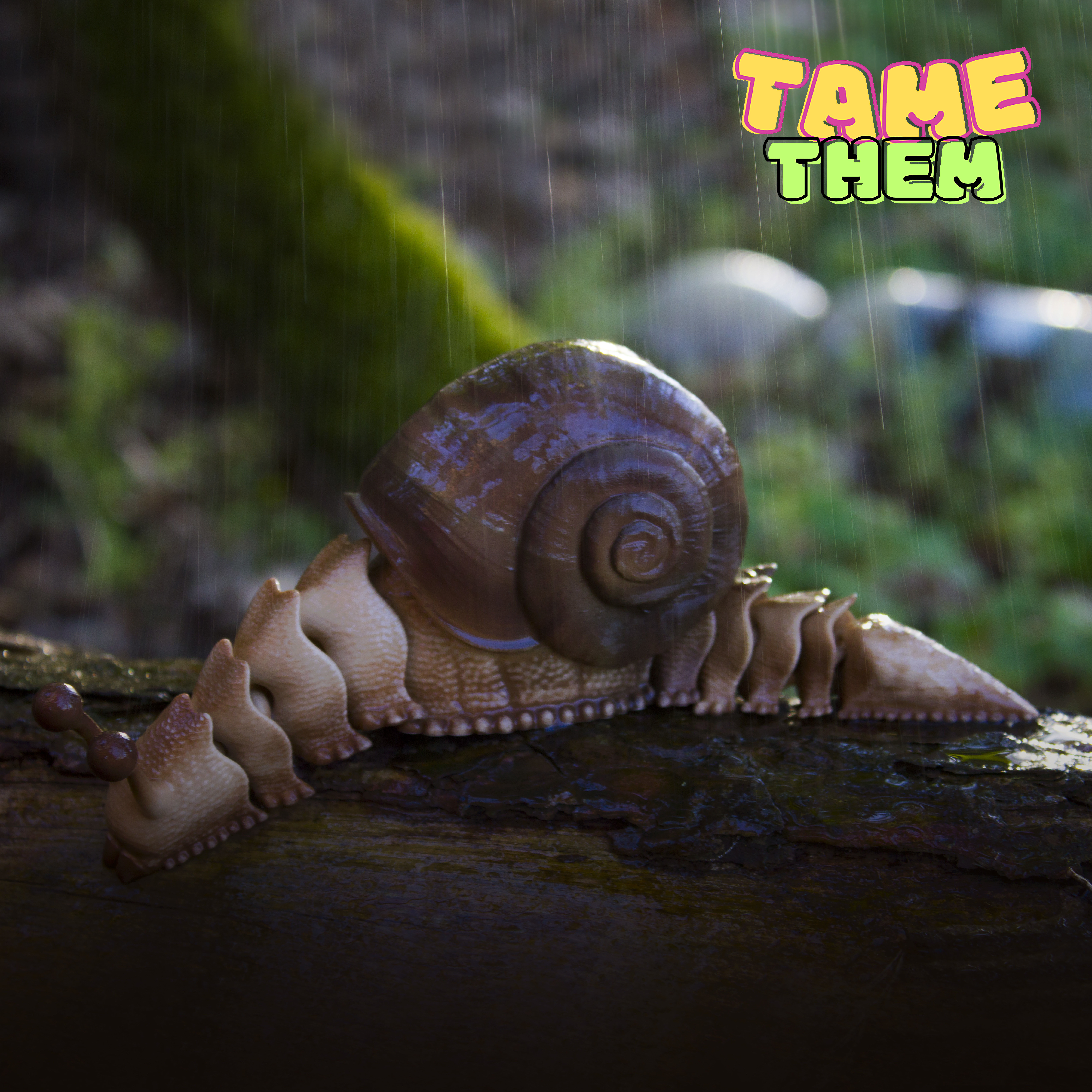 SNAIL TOY TURTLE PRINT IN PLACE ANIMAL FLEXY CUTE TAMETHEM 3D model_5