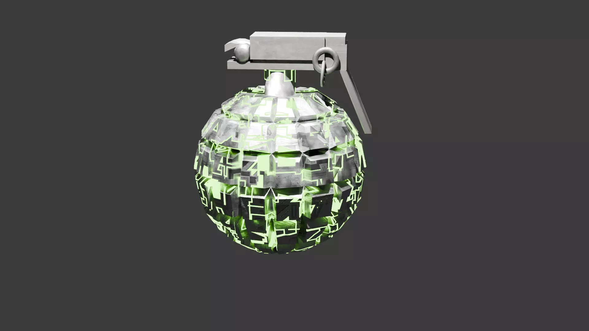 army granate from goblin Low-poly 3D model_0