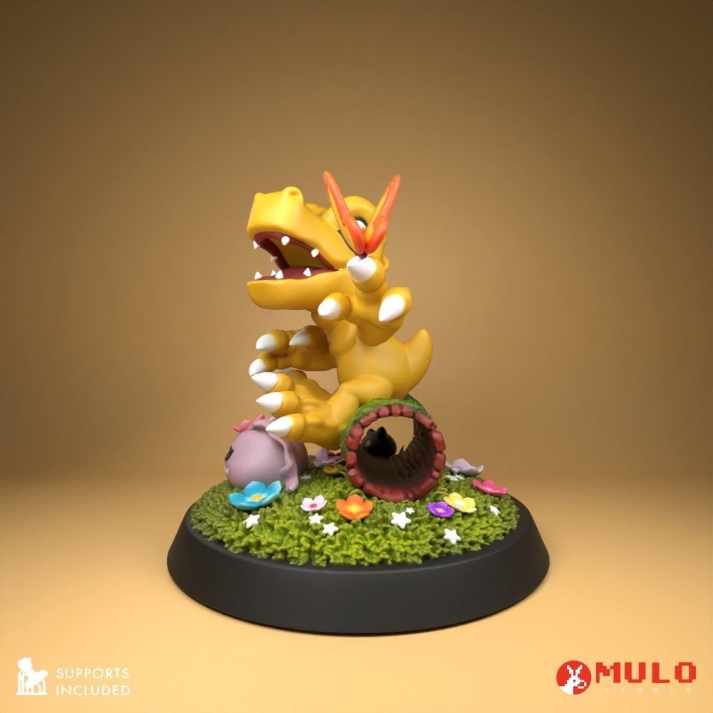 Meadow Agumon 3D print model_7