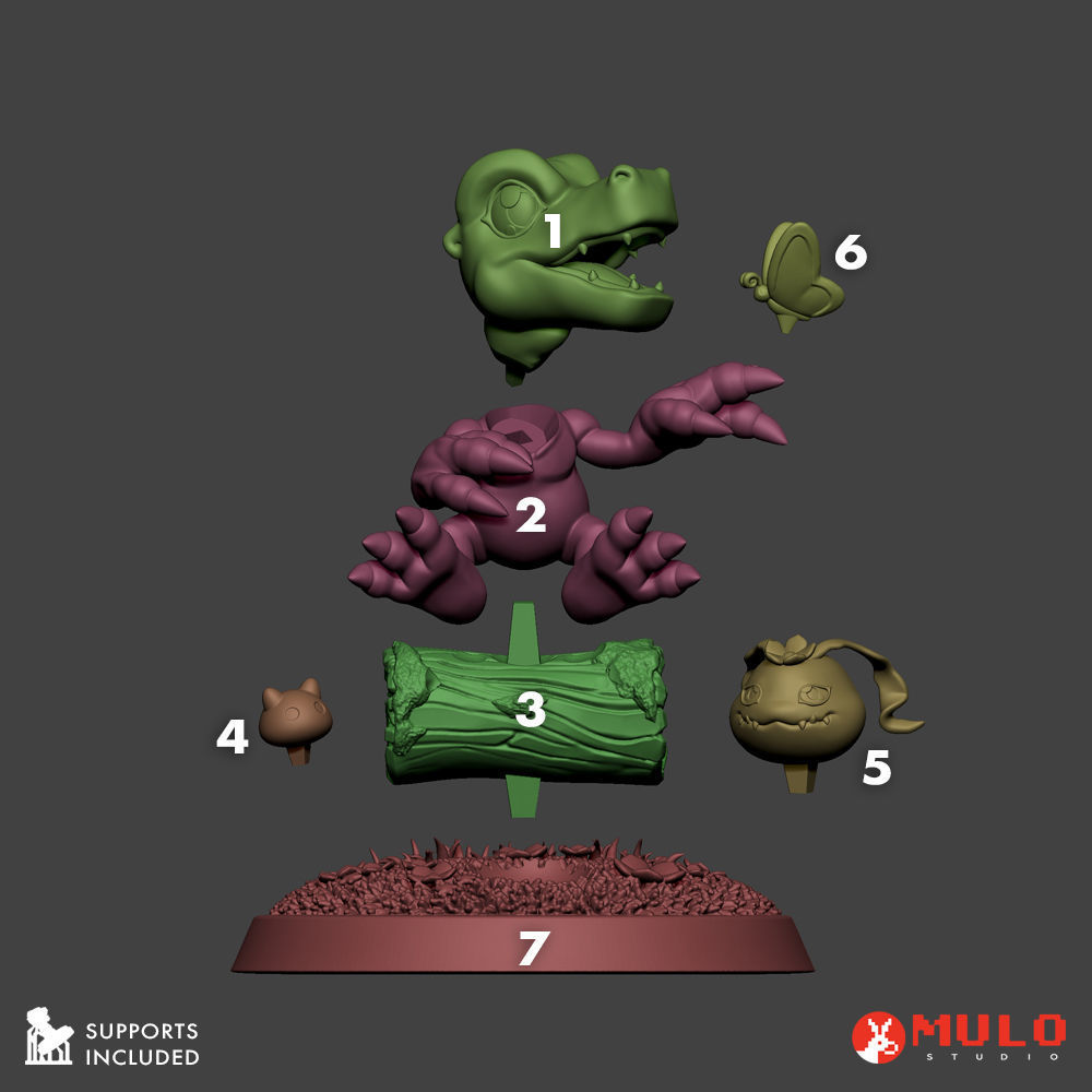 Meadow Agumon 3D print model_9