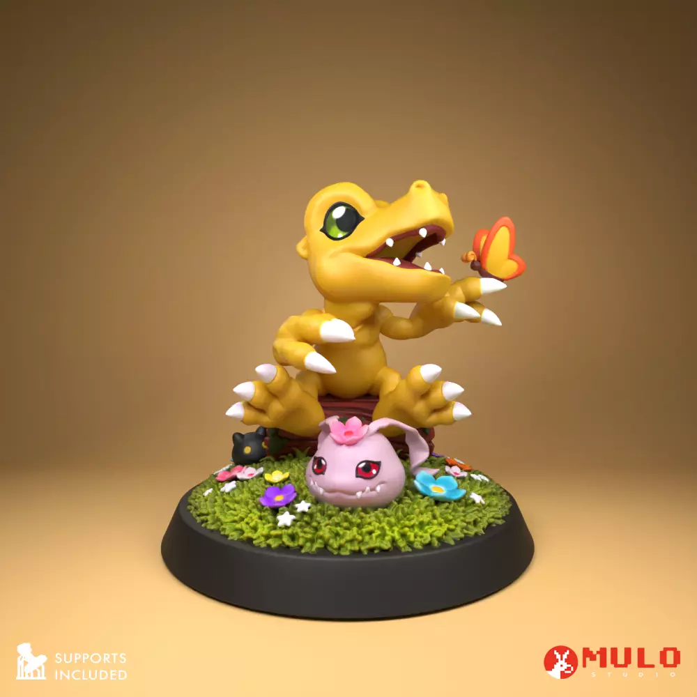 Meadow Agumon 3D print model_0