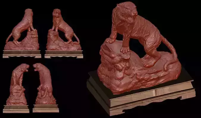 zodiac tiger high poly 3D