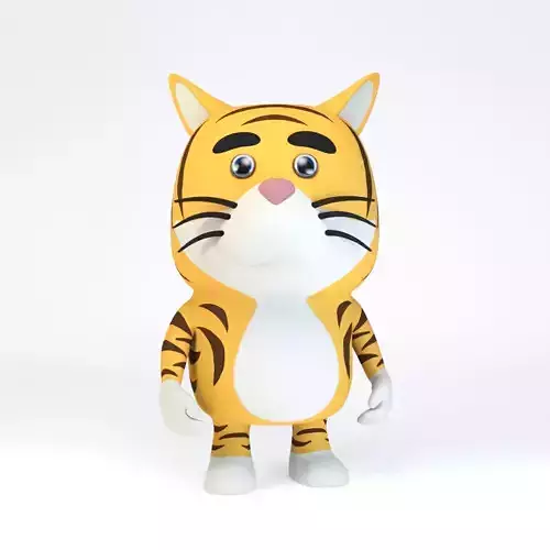 Cartoonish Humanoid Leopard Character