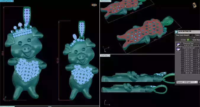 pendants pig 3D print model