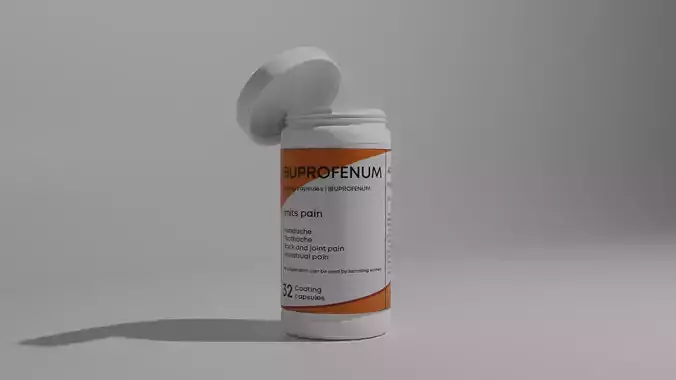 Medicinal Jar Mockup 3D model