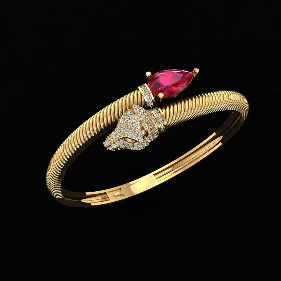 fox bracelet diamond Free 3D print mode 3D print model_0