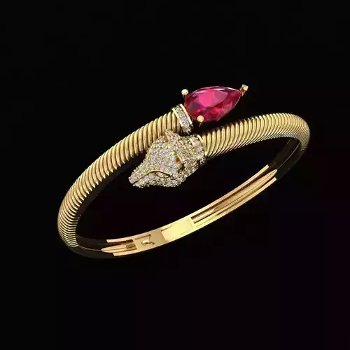 fox bracelet diamond Free 3D print mode