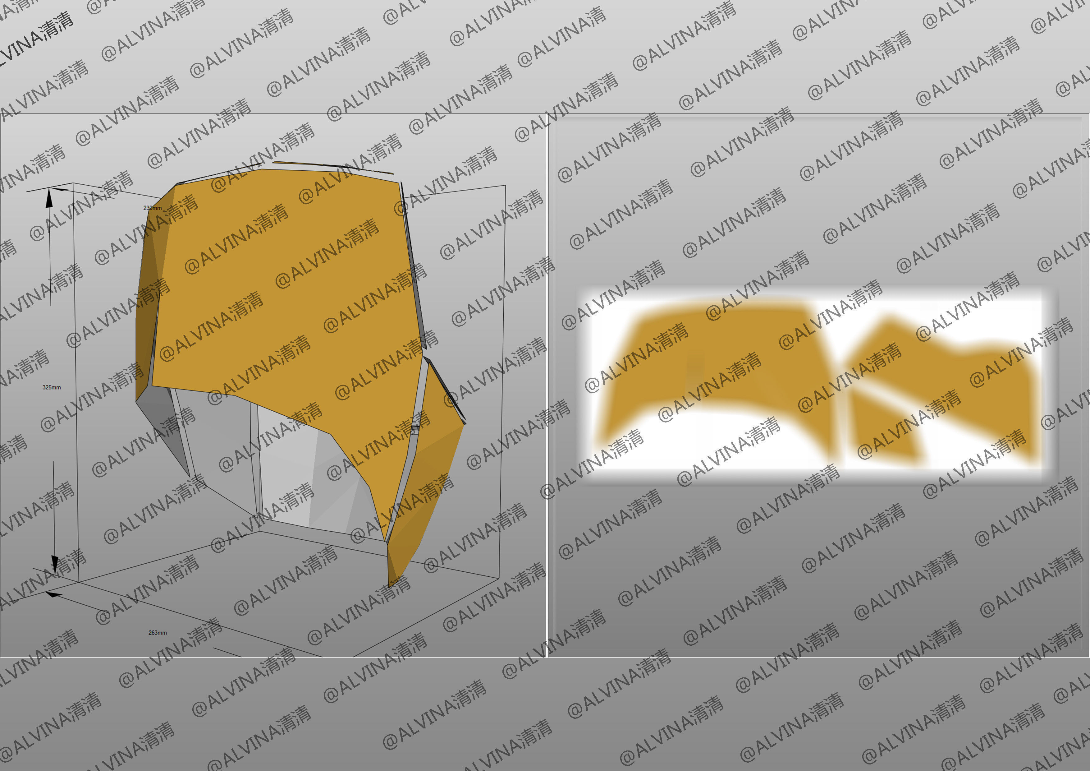 Thanos Armadura End Game Armor - DIY Cosplay Pepakura Foam Low-poly 3D model_21