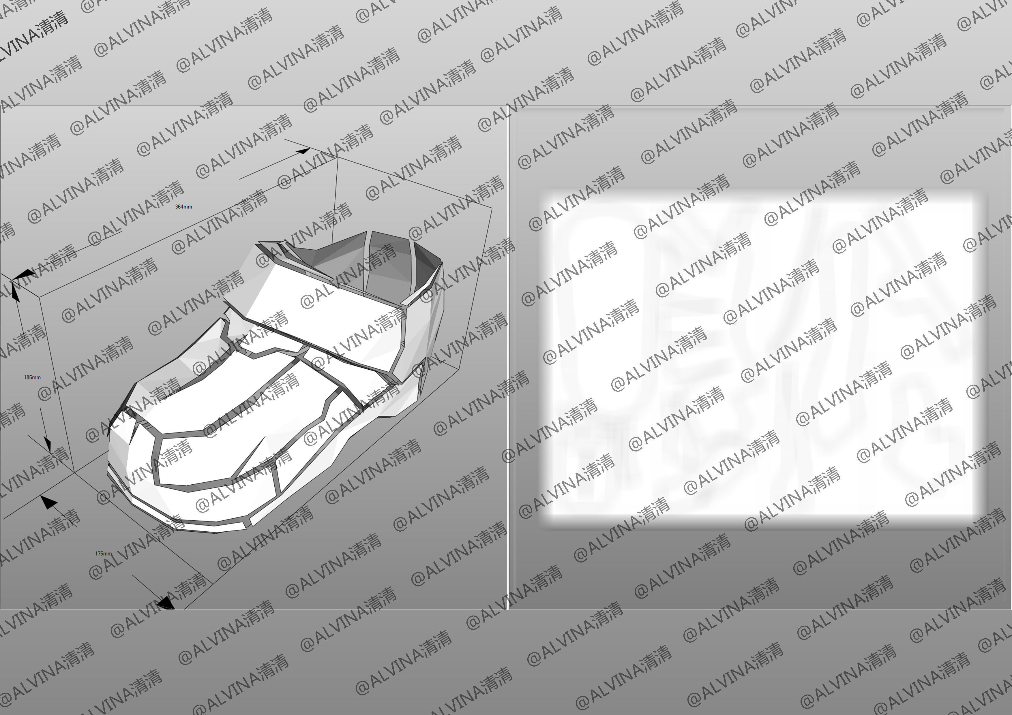 Thanos Armadura End Game Armor - DIY Cosplay Pepakura Foam Low-poly 3D model_26