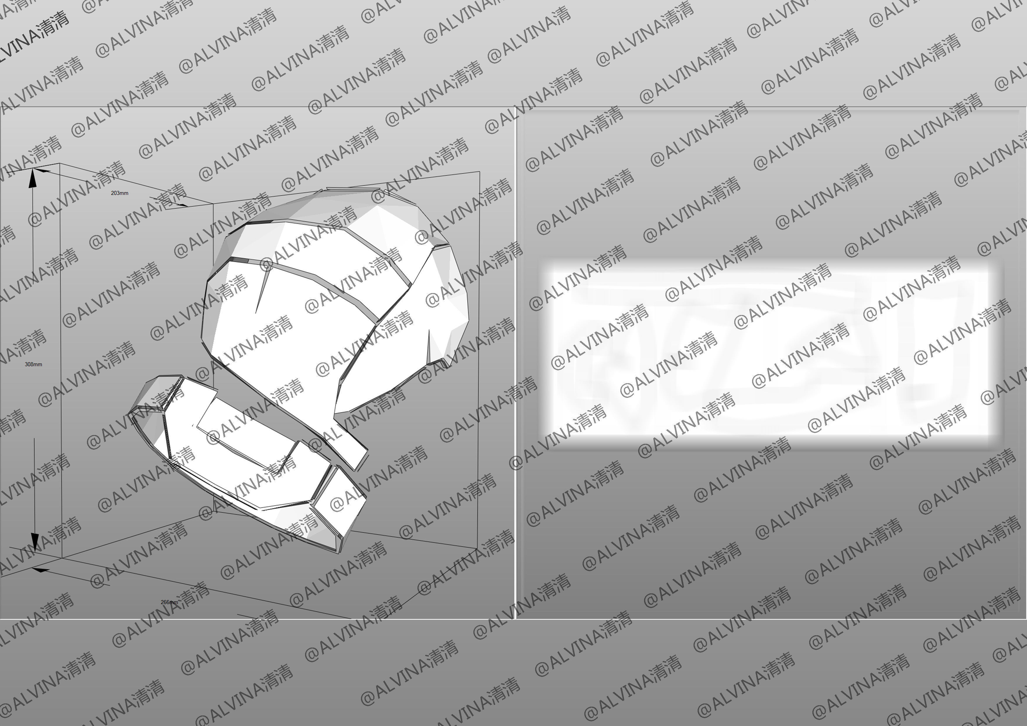 Thanos Armadura End Game Armor - DIY Cosplay Pepakura Foam Low-poly 3D model_18