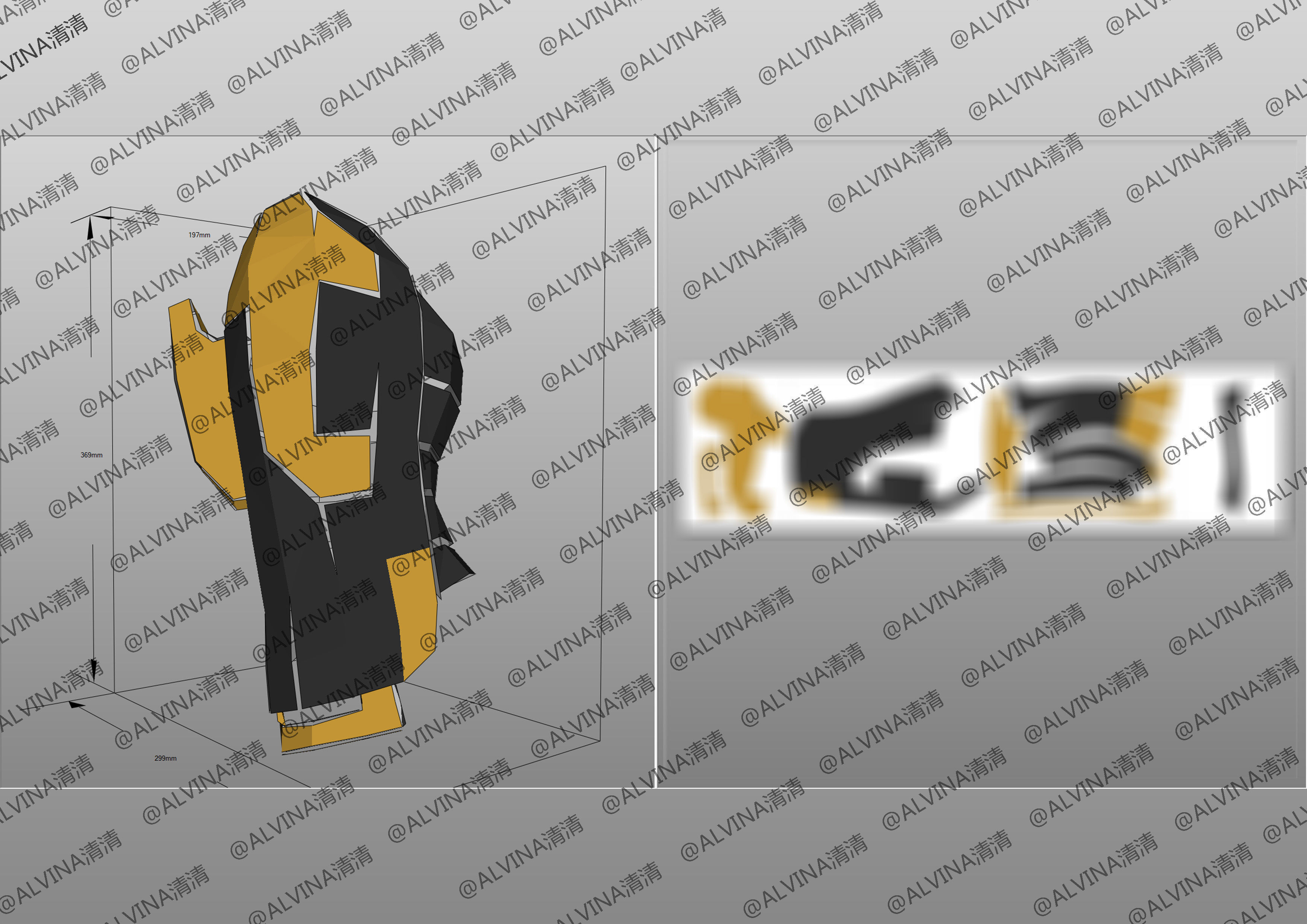 Thanos Armadura End Game Armor - DIY Cosplay Pepakura Foam Low-poly 3D model_19