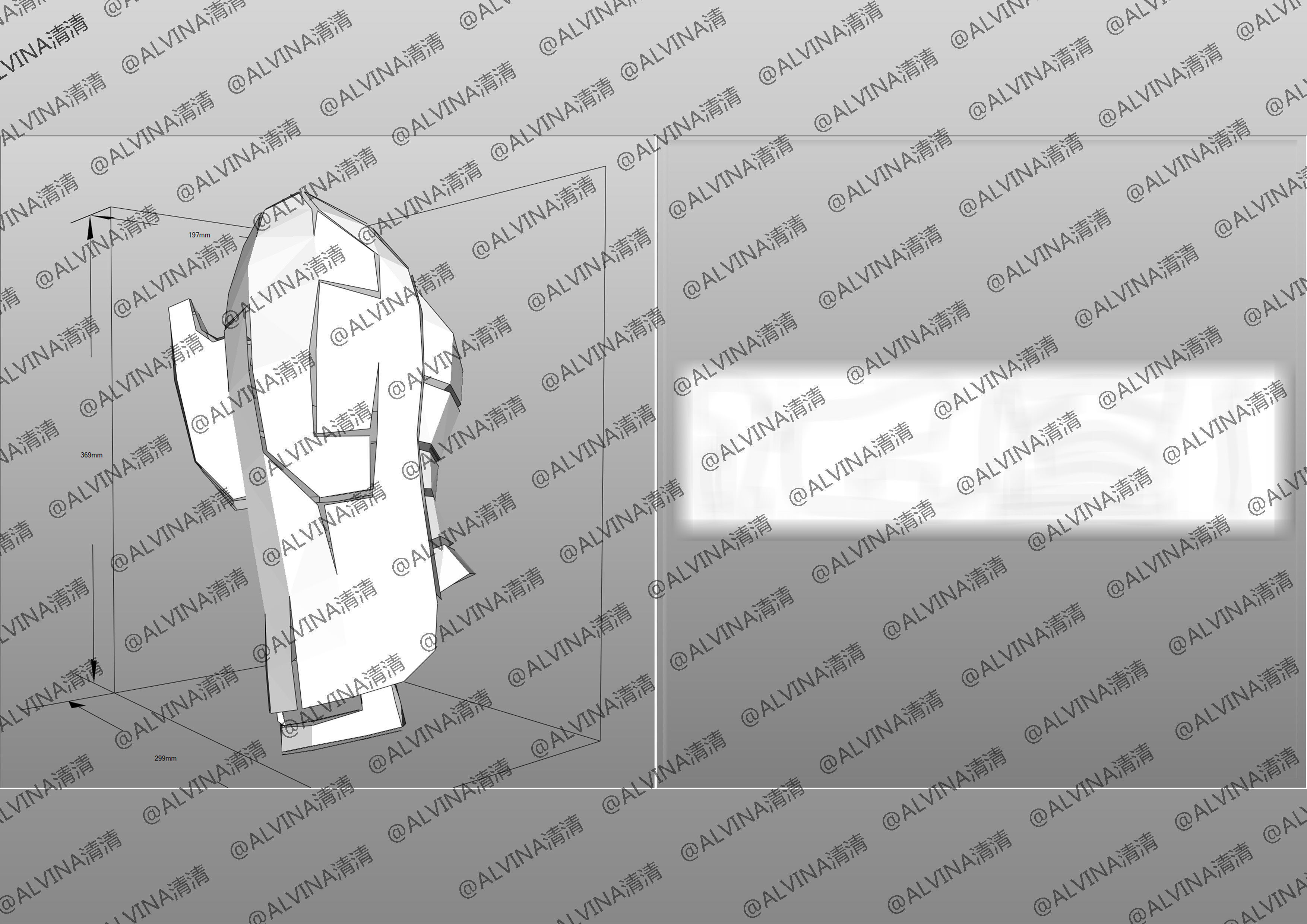 Thanos Armadura End Game Armor - DIY Cosplay Pepakura Foam Low-poly 3D model_20