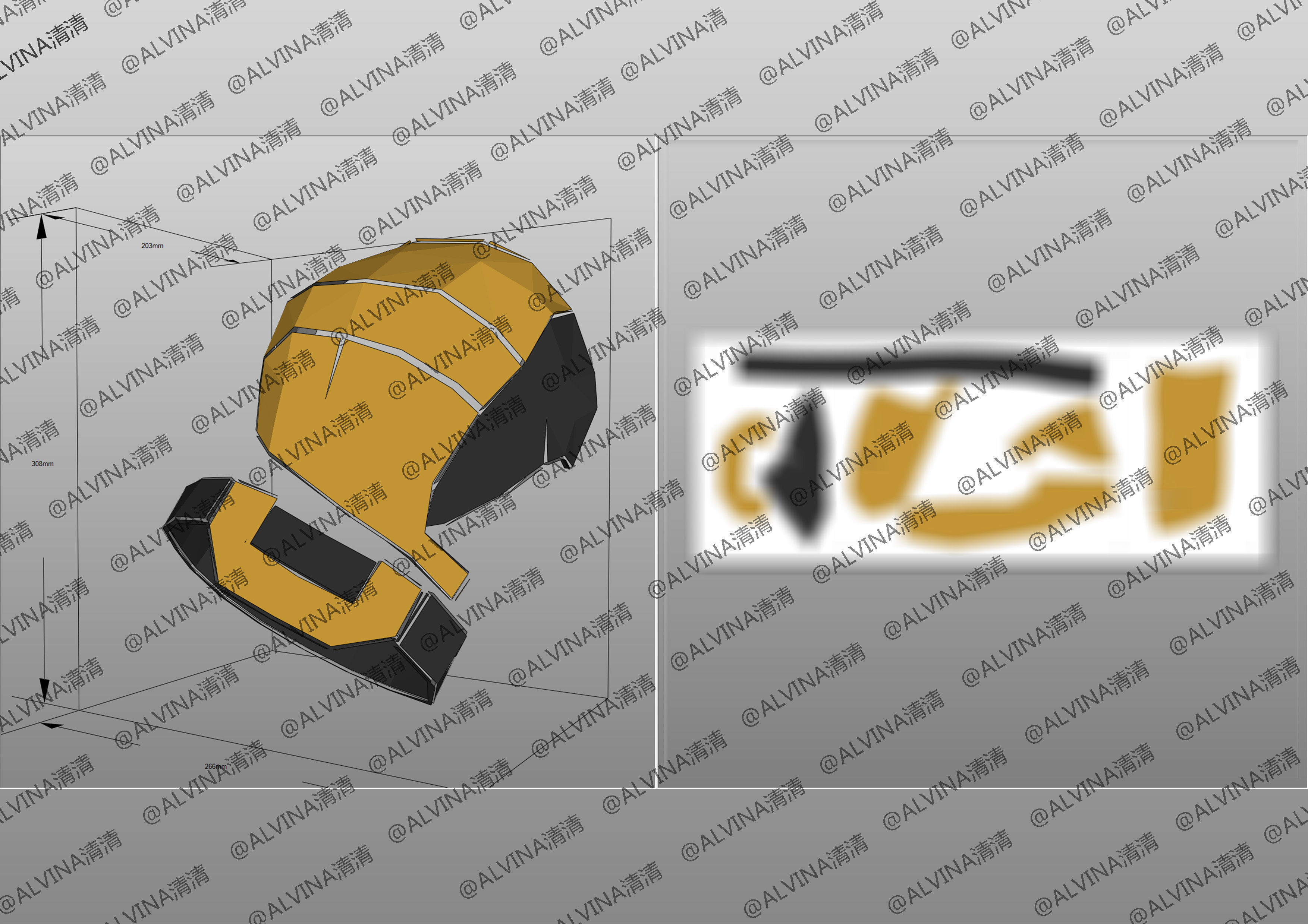 Thanos Armadura End Game Armor - DIY Cosplay Pepakura Foam Low-poly 3D model_17