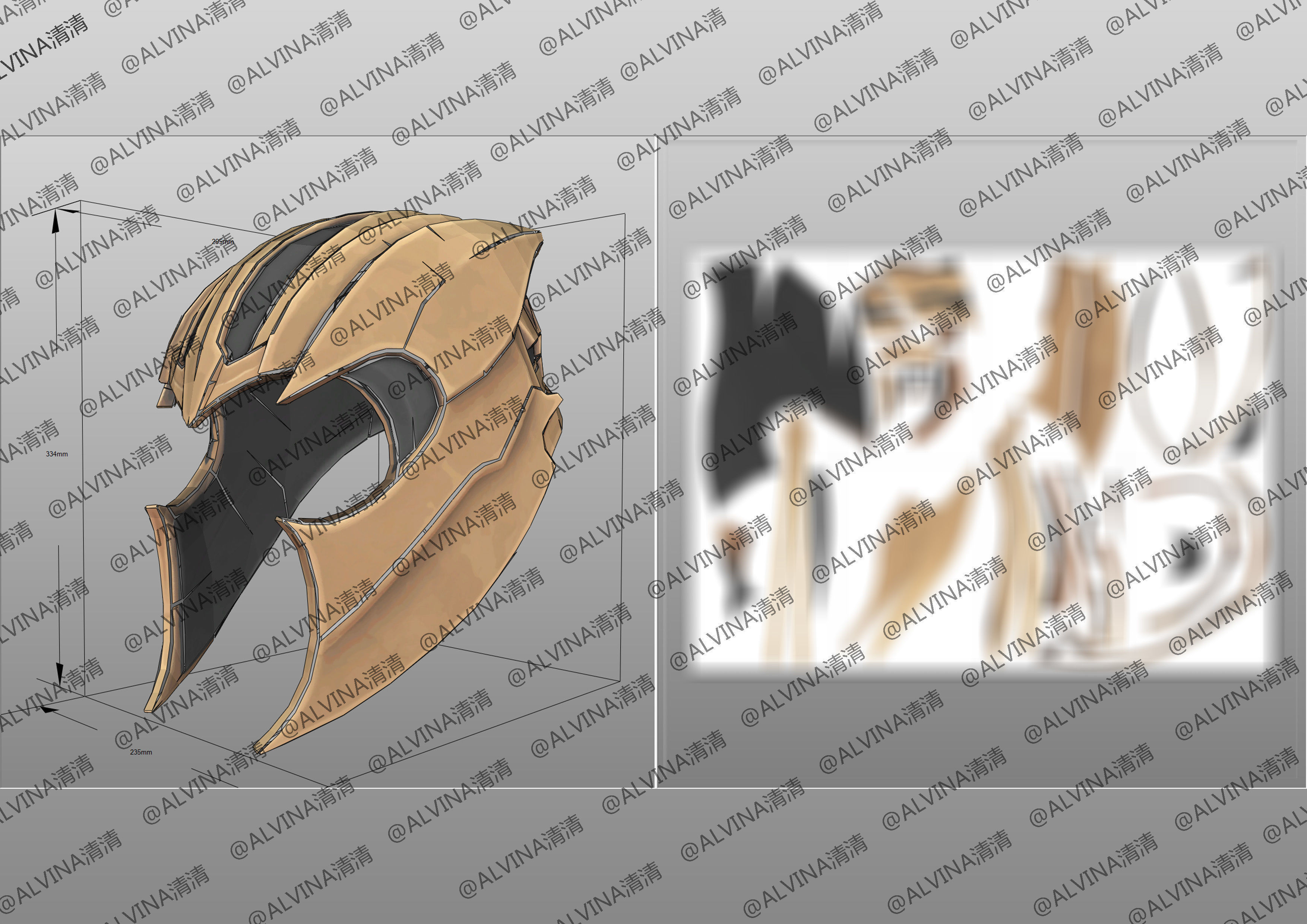 Thanos Armadura End Game Armor - DIY Cosplay Pepakura Foam Low-poly 3D model_11