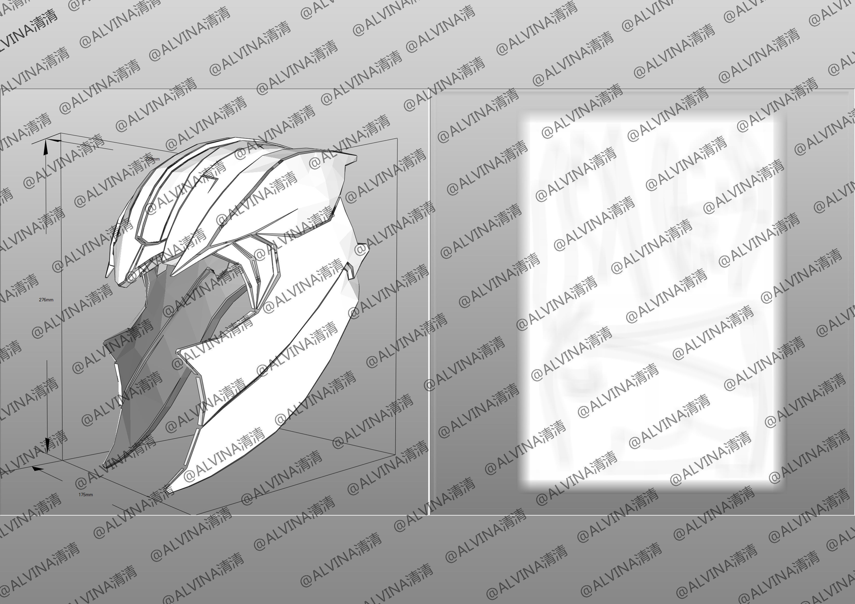 Thanos Armadura End Game Armor - DIY Cosplay Pepakura Foam Low-poly 3D model_10