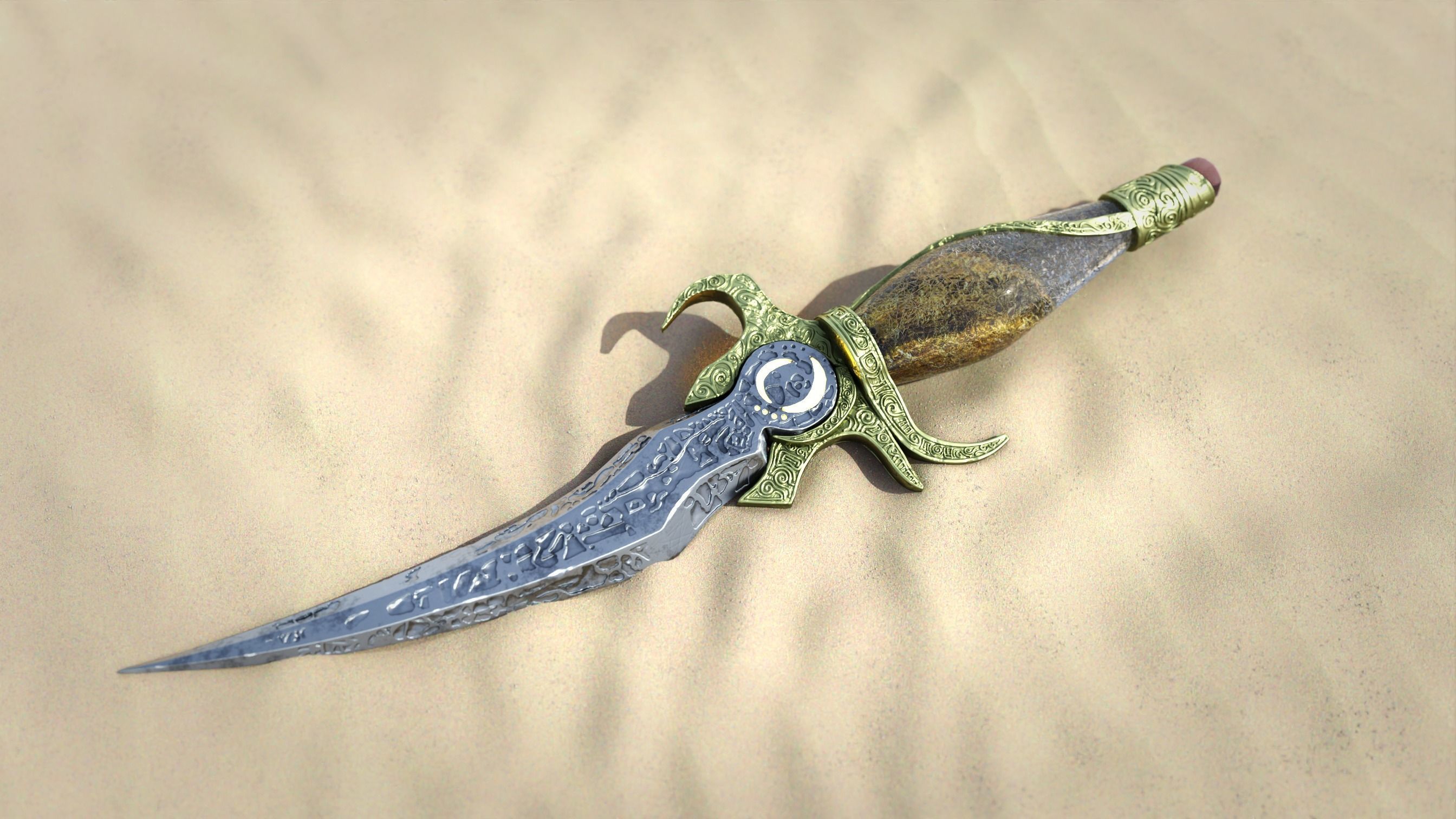 Prince of Persia Sands of Time dagger 3D print model_8