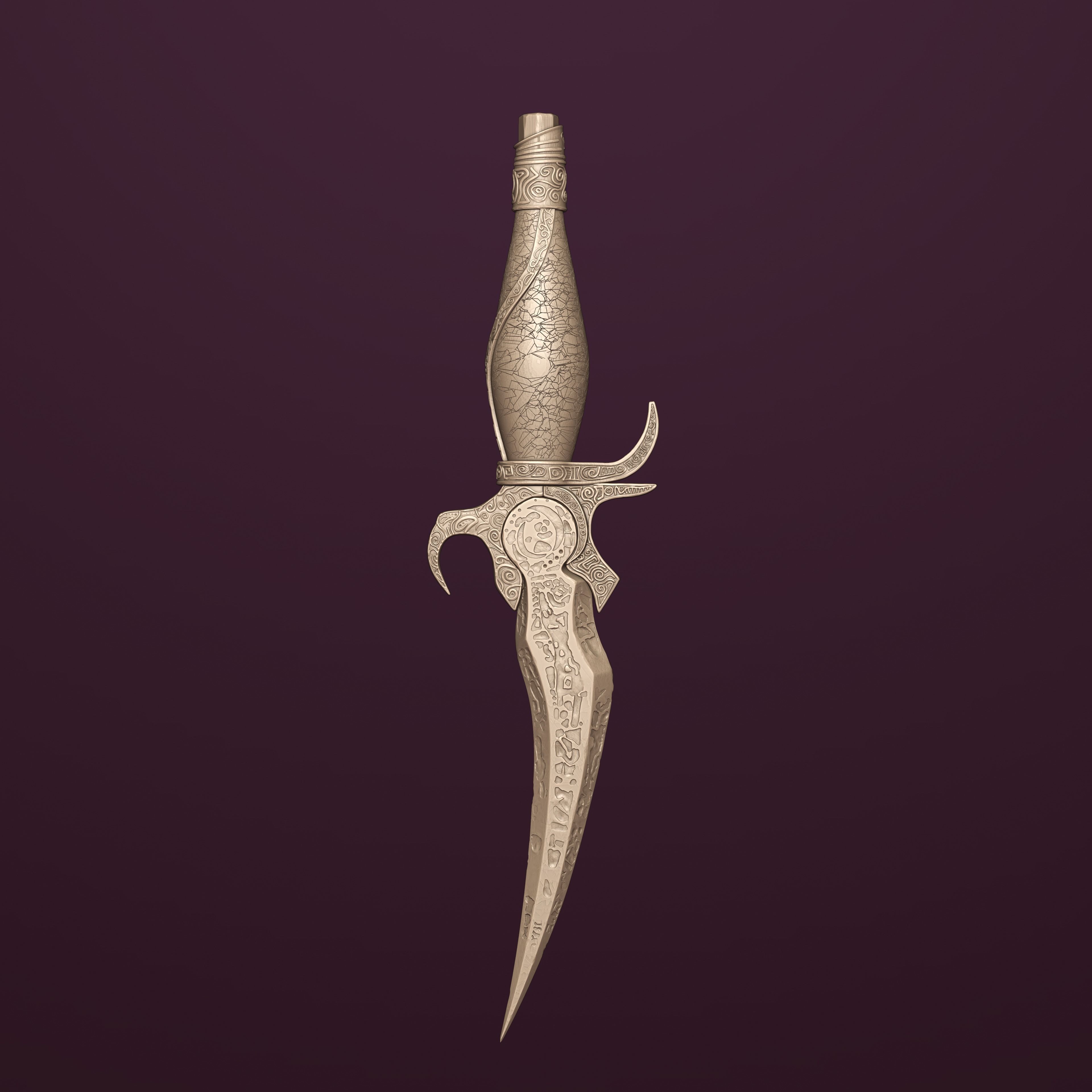 Prince of Persia Sands of Time dagger 3D print model_2
