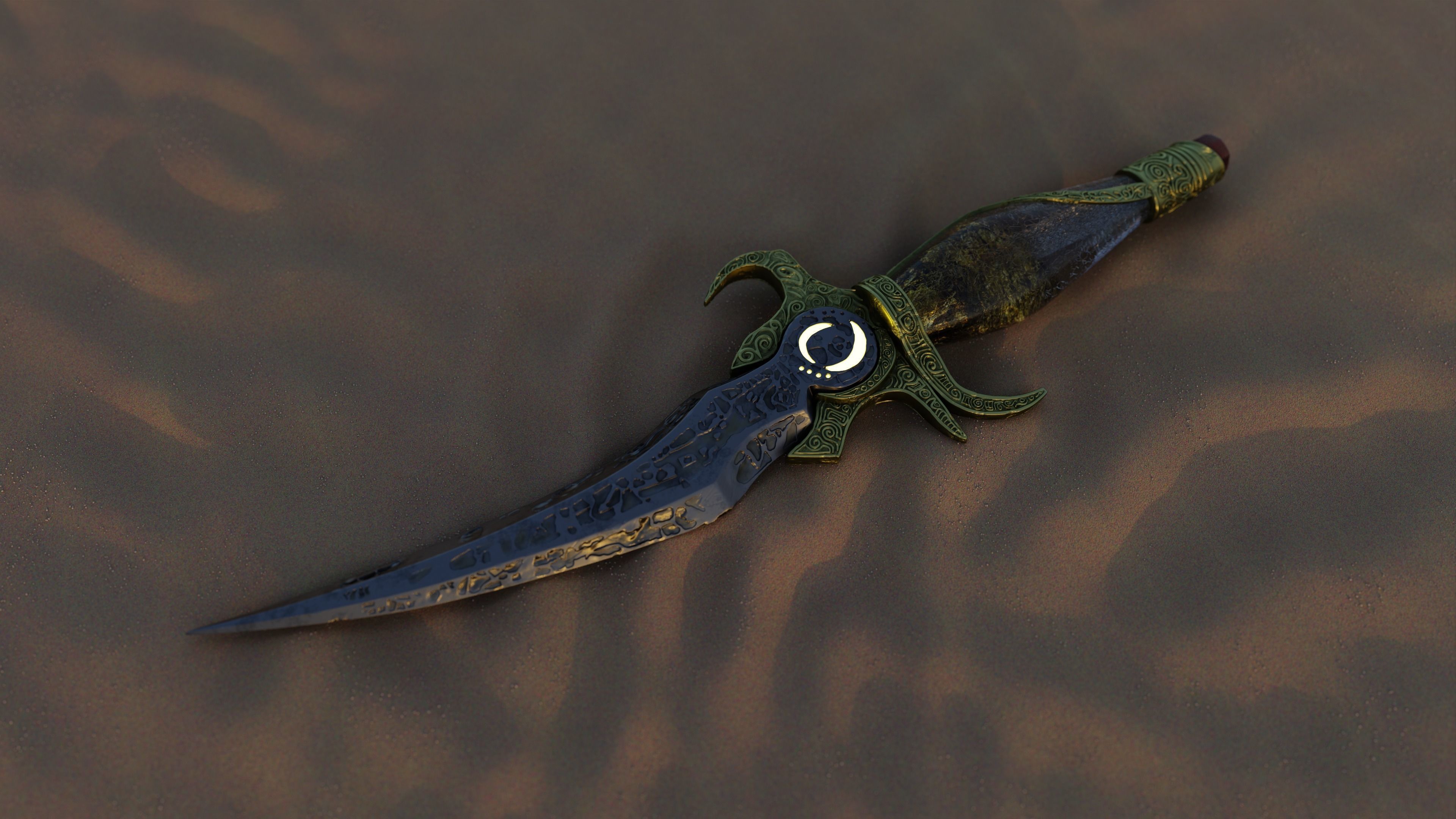 Prince of Persia Sands of Time dagger 3D print model_10