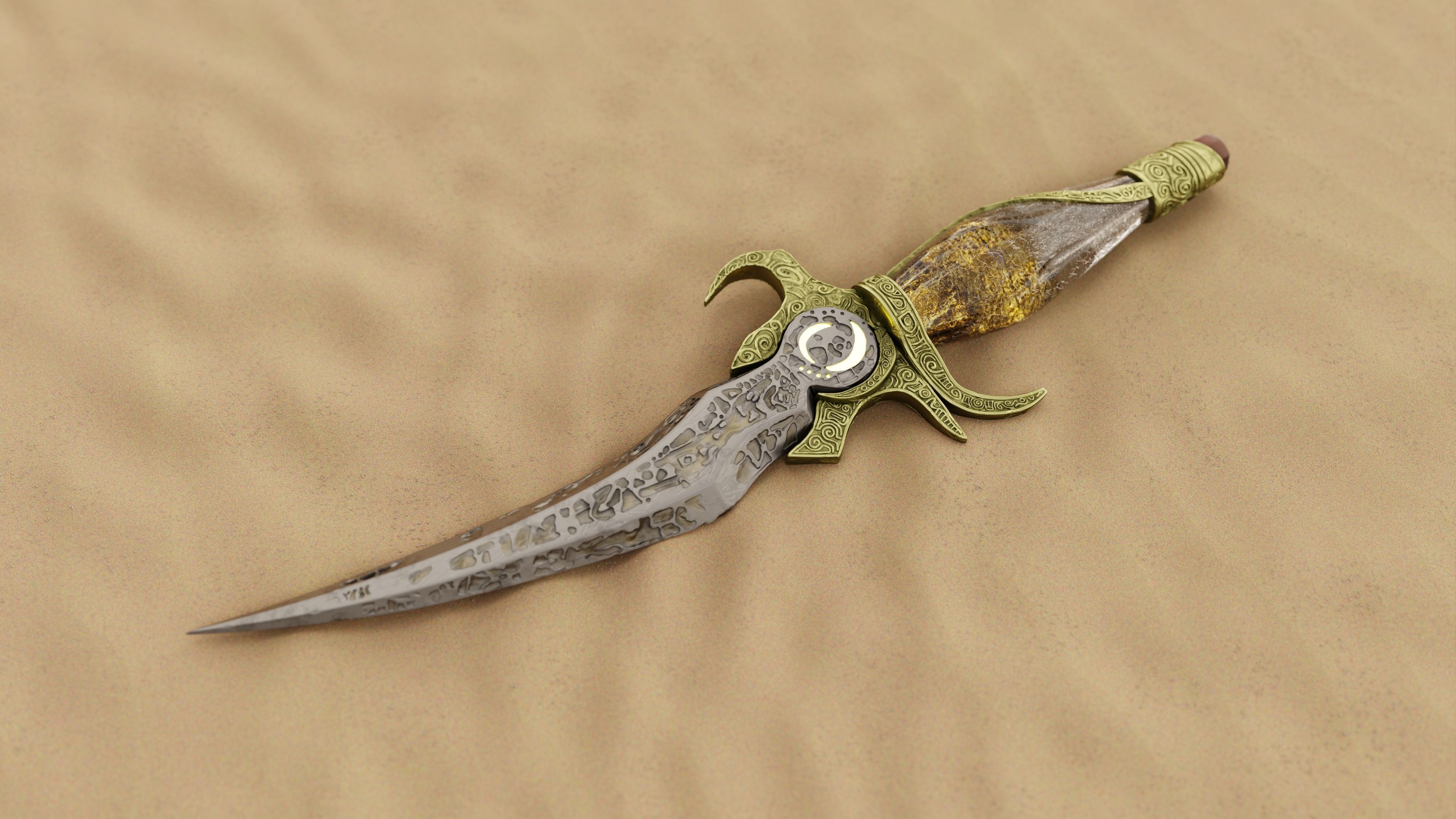 Prince of Persia Sands of Time dagger 3D print model_9