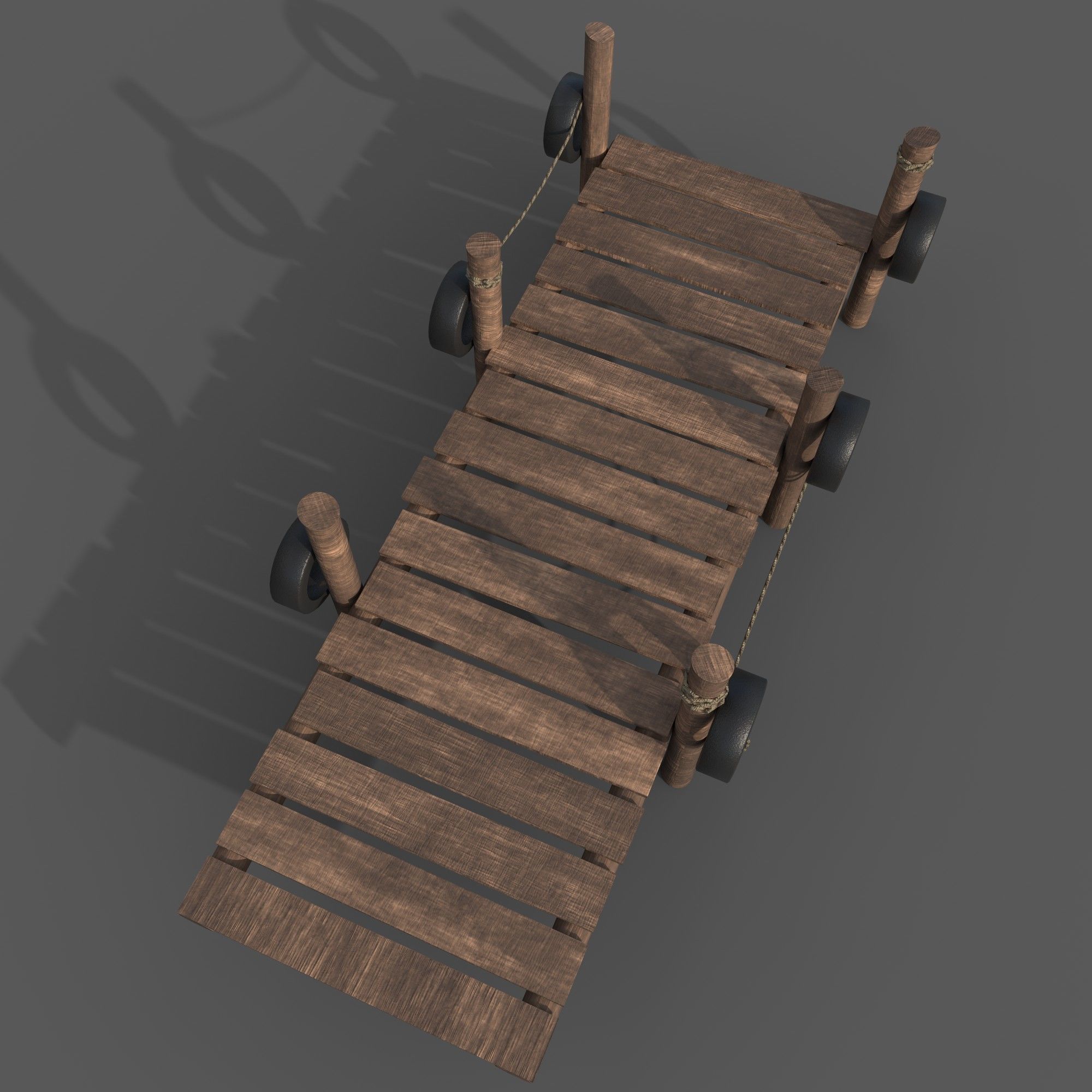 old pier Low-poly 3D model_4