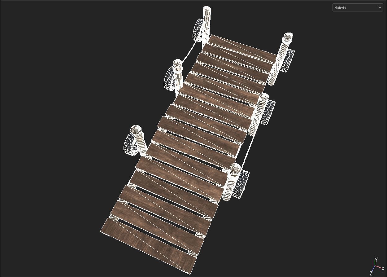 old pier Low-poly 3D model_5