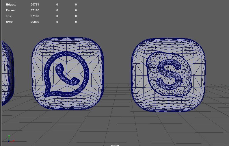  social media icons  3D model_10