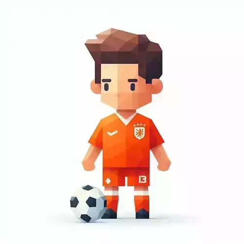Euro 2024 Holland 3D Footballer Character with 100 Animation 3D model