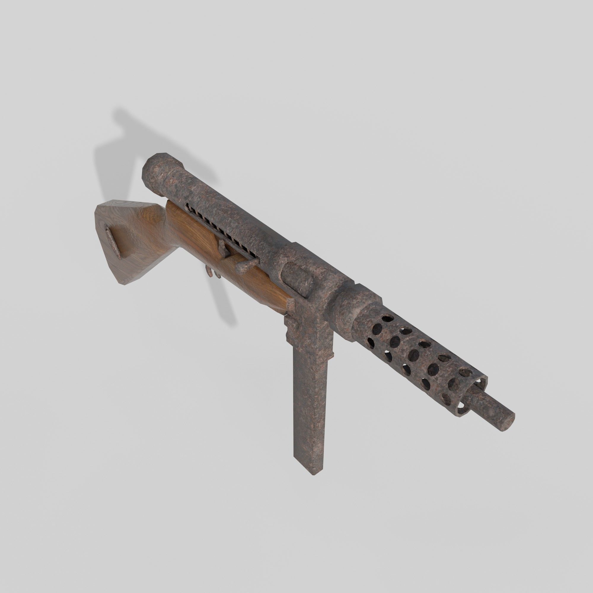 Old Smg Low-poly 3D model_2
