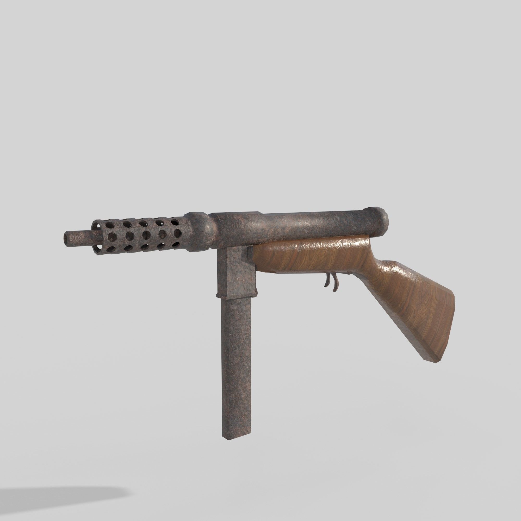 Old Smg Low-poly 3D model_3