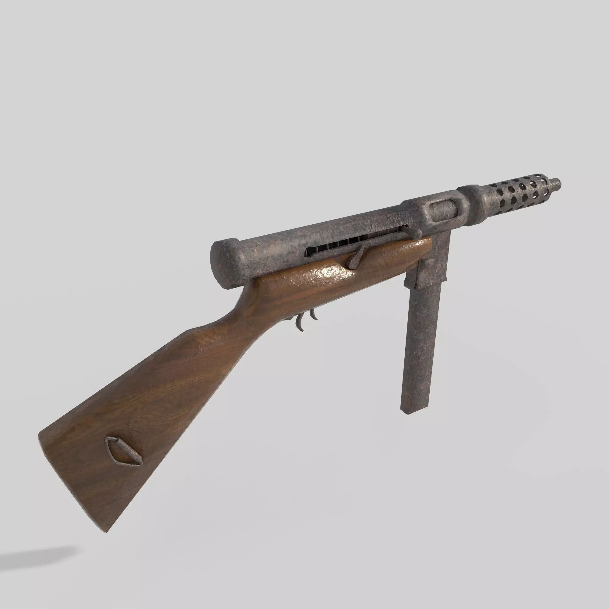 Old Smg Low-poly 3D model_0
