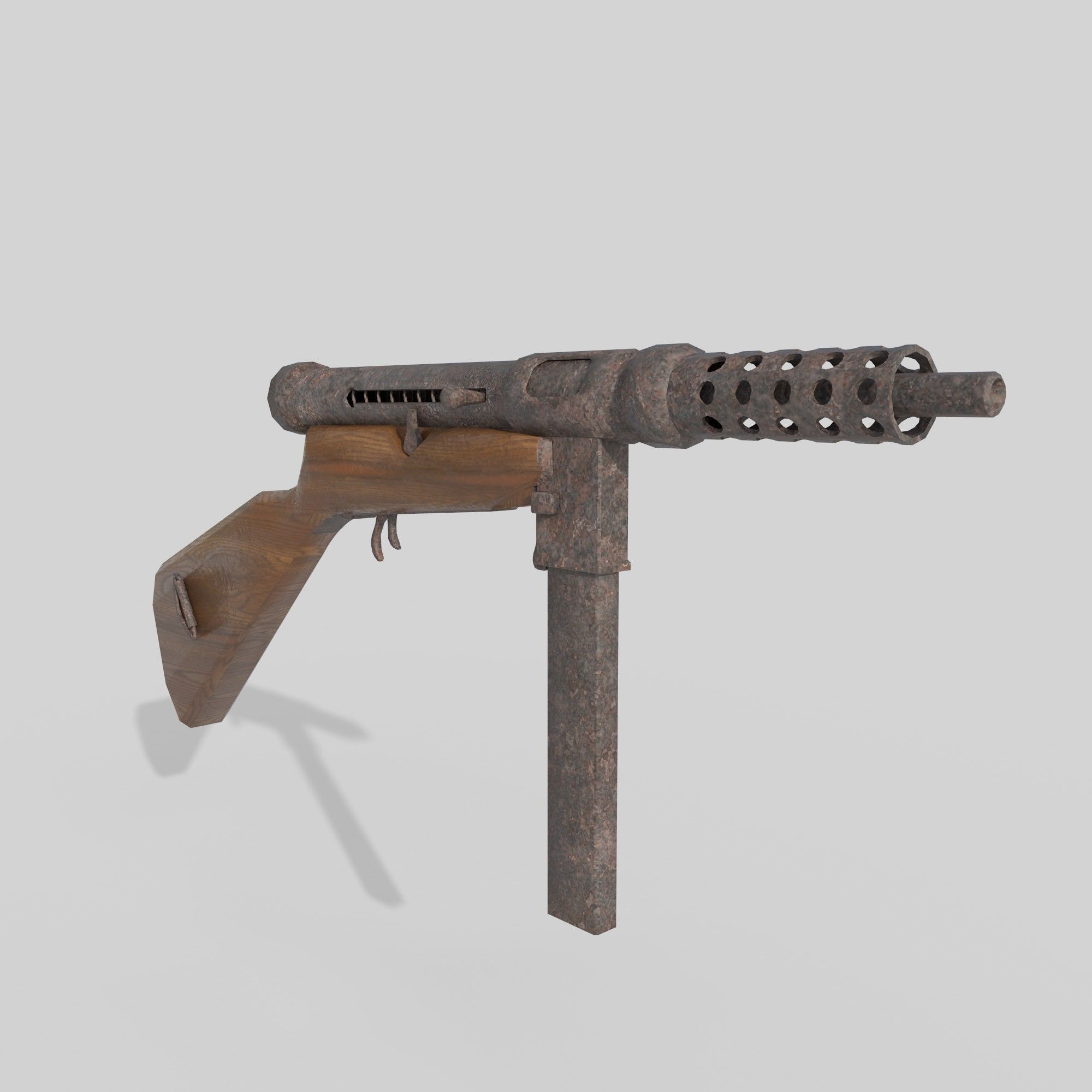 Old Smg Low-poly 3D model_1