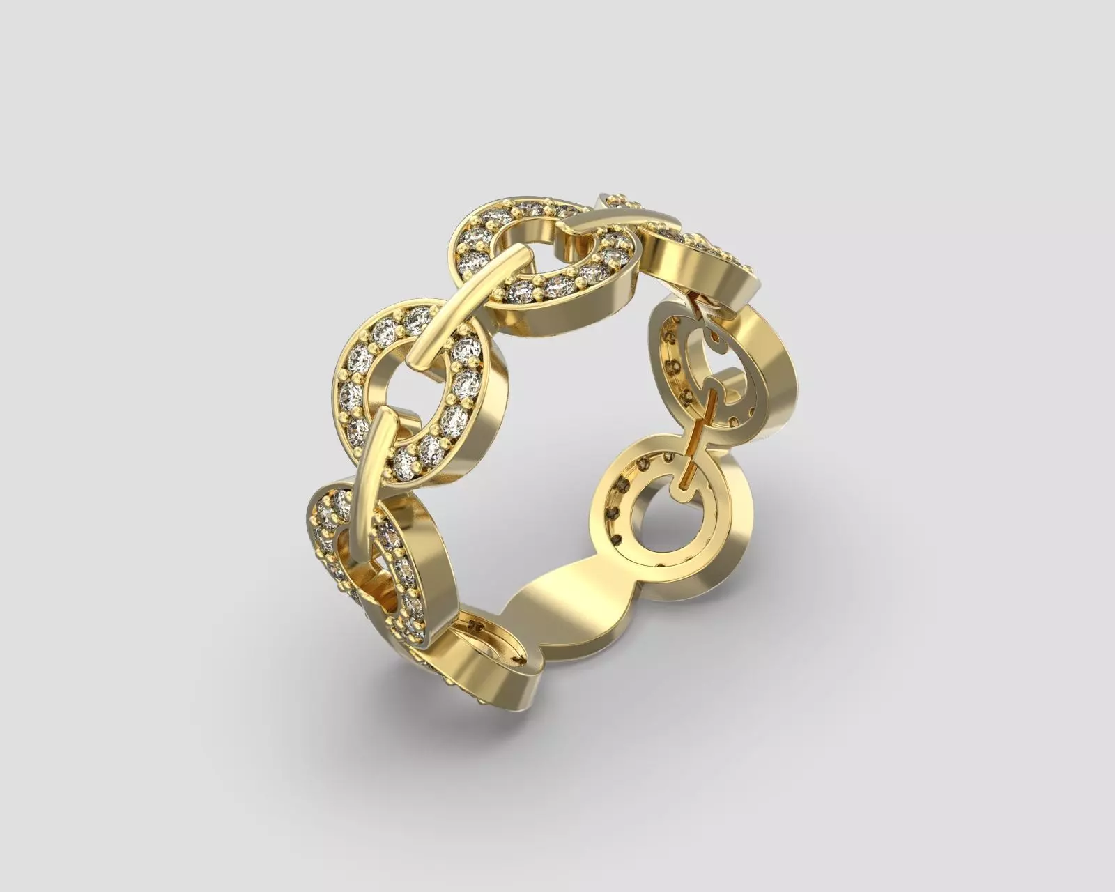 R 116 a Pave Band Circle shape 3D print model_0