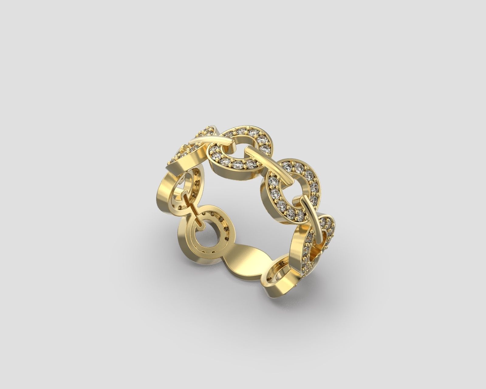 R 116 a Pave Band Circle shape 3D print model_4