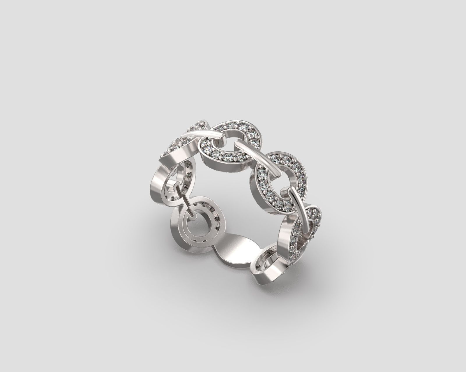 R 116 a Pave Band Circle shape 3D print model_5