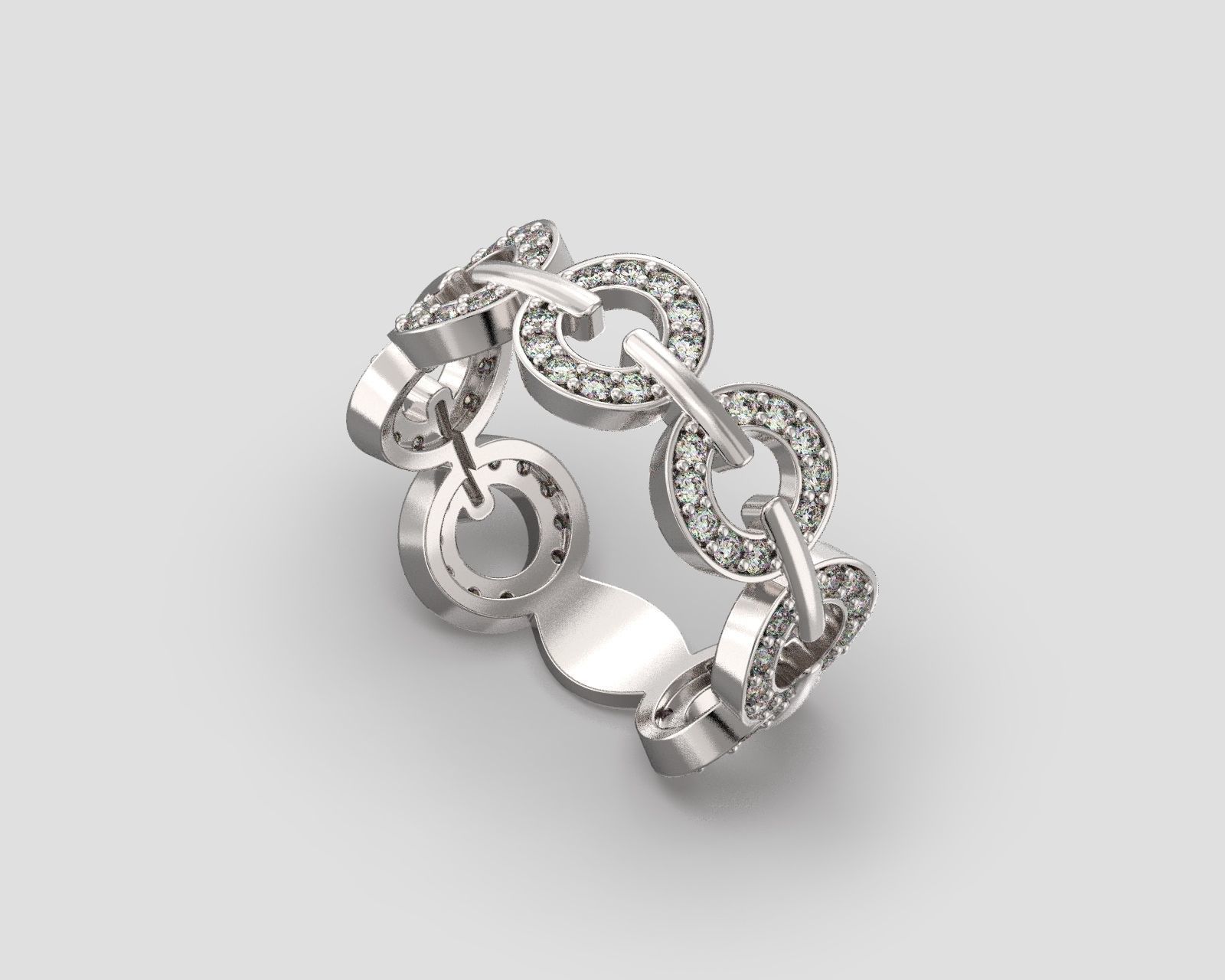 R 116 a Pave Band Circle shape 3D print model_7