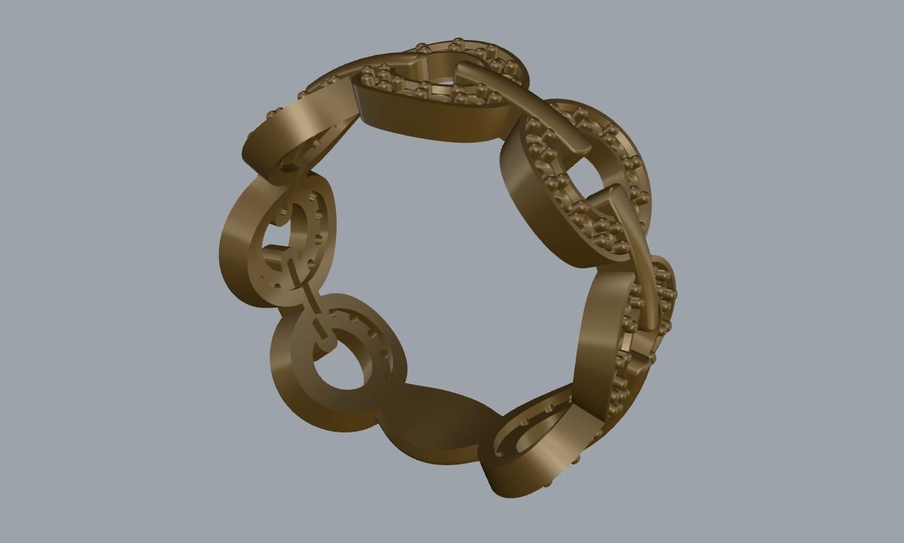 R 116 a Pave Band Circle shape 3D print model_11