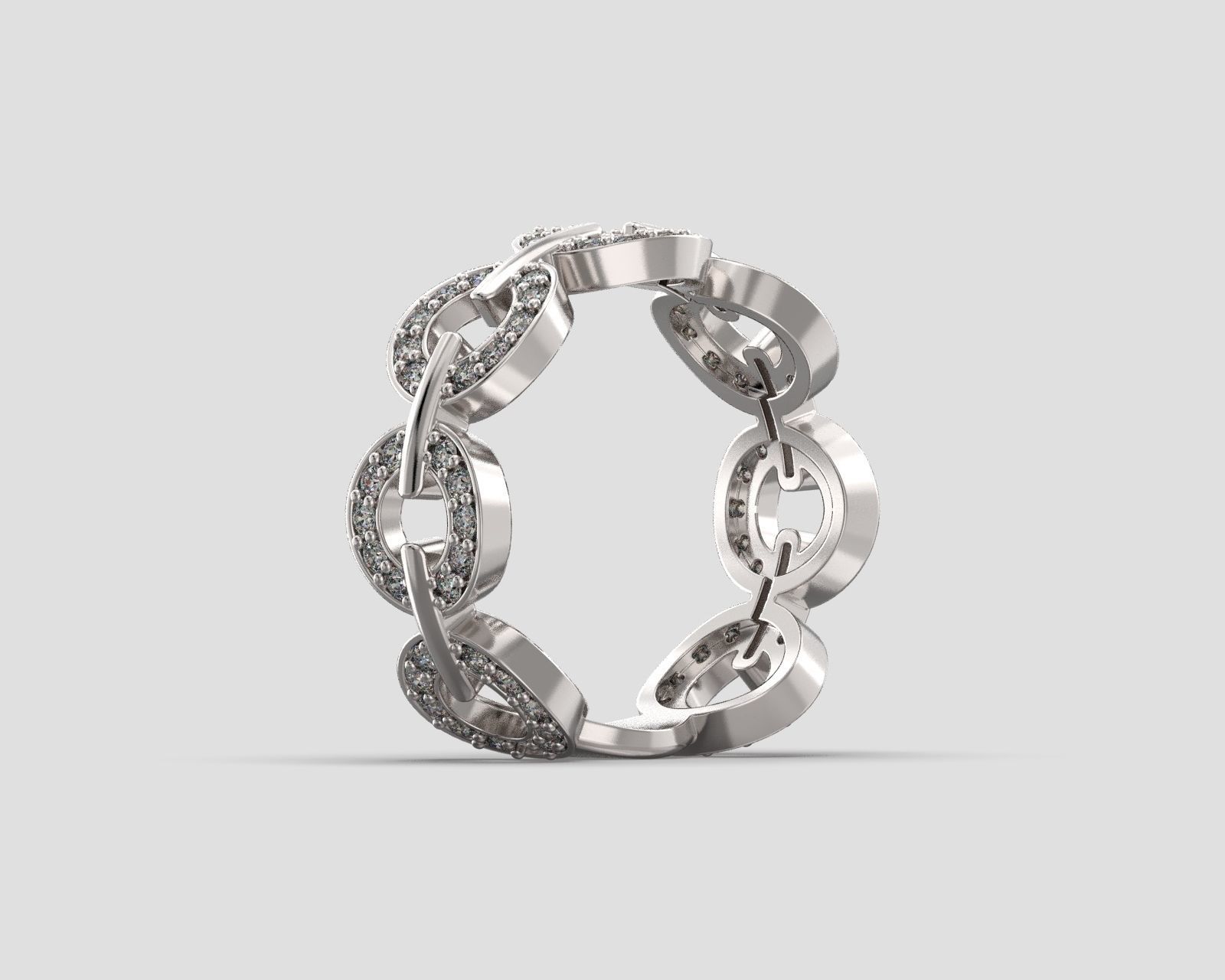 R 116 a Pave Band Circle shape 3D print model_6