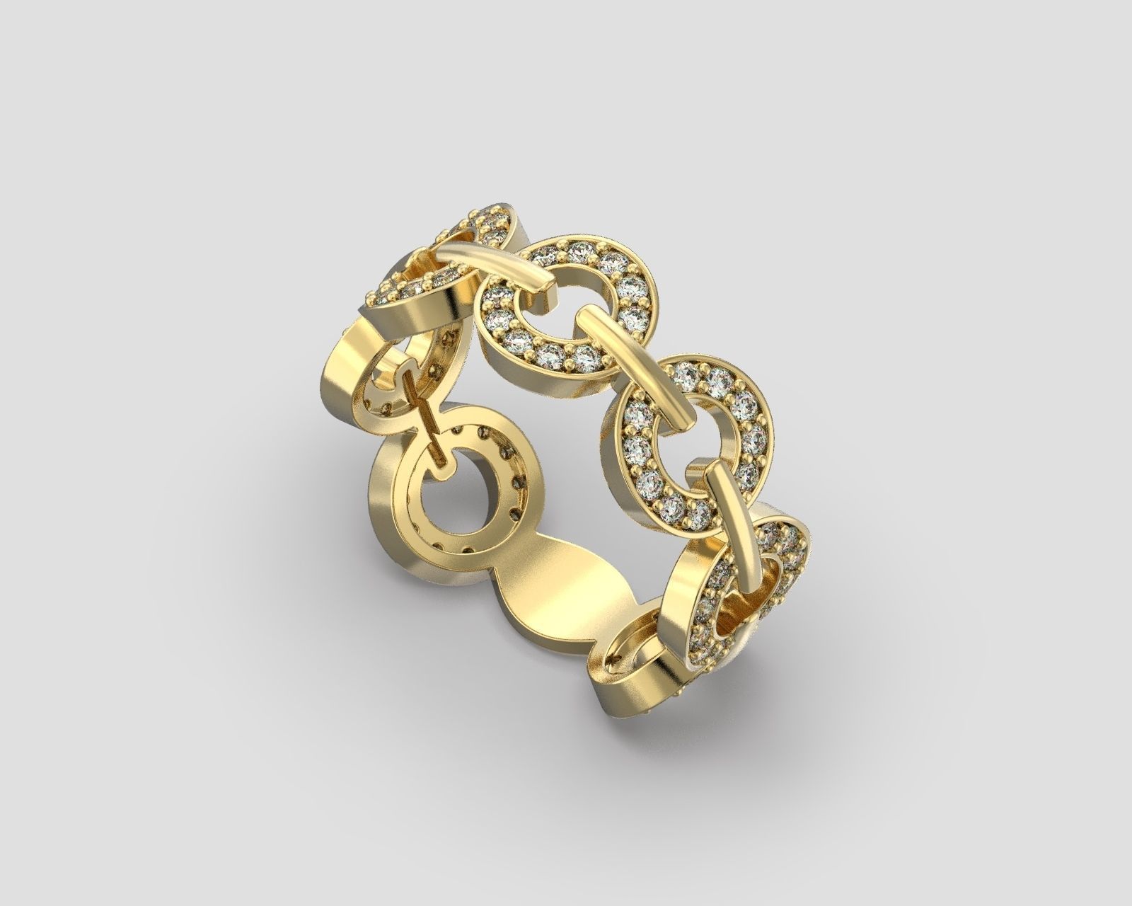 R 116 a Pave Band Circle shape 3D print model_2