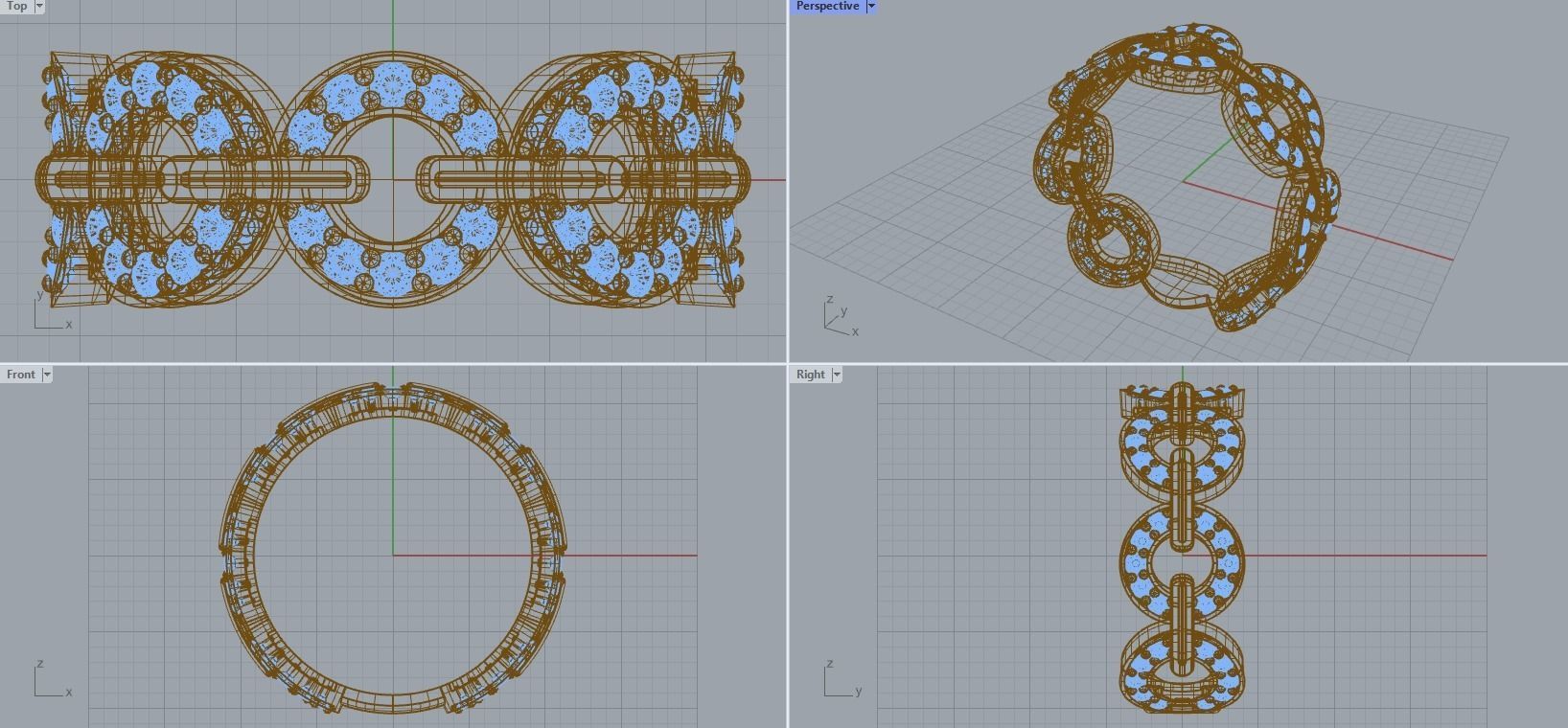 R 116 a Pave Band Circle shape 3D print model_10