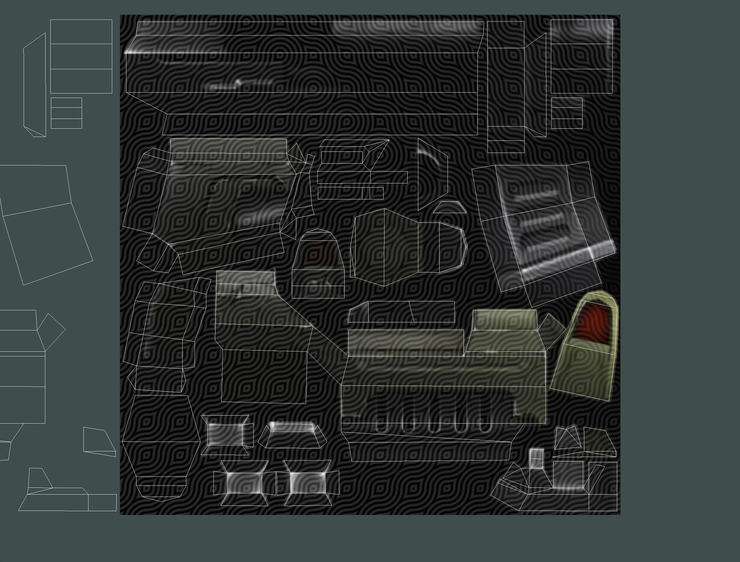 Sci-FI Woman Cyborg Soldier with Rifle and Pistol Low-poly 3D model_41