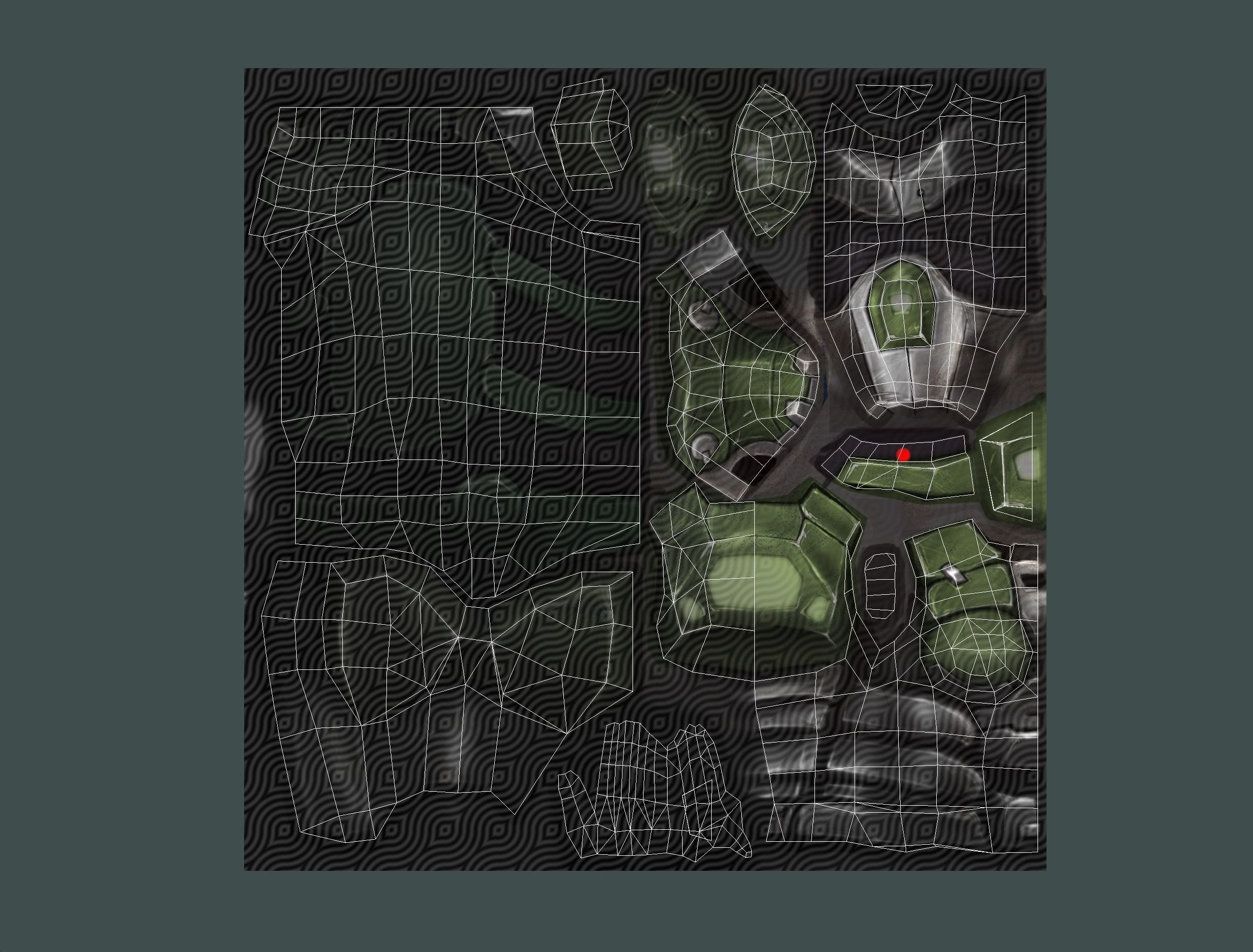 Sci-FI Woman Cyborg Soldier with Rifle and Pistol Low-poly 3D model_38