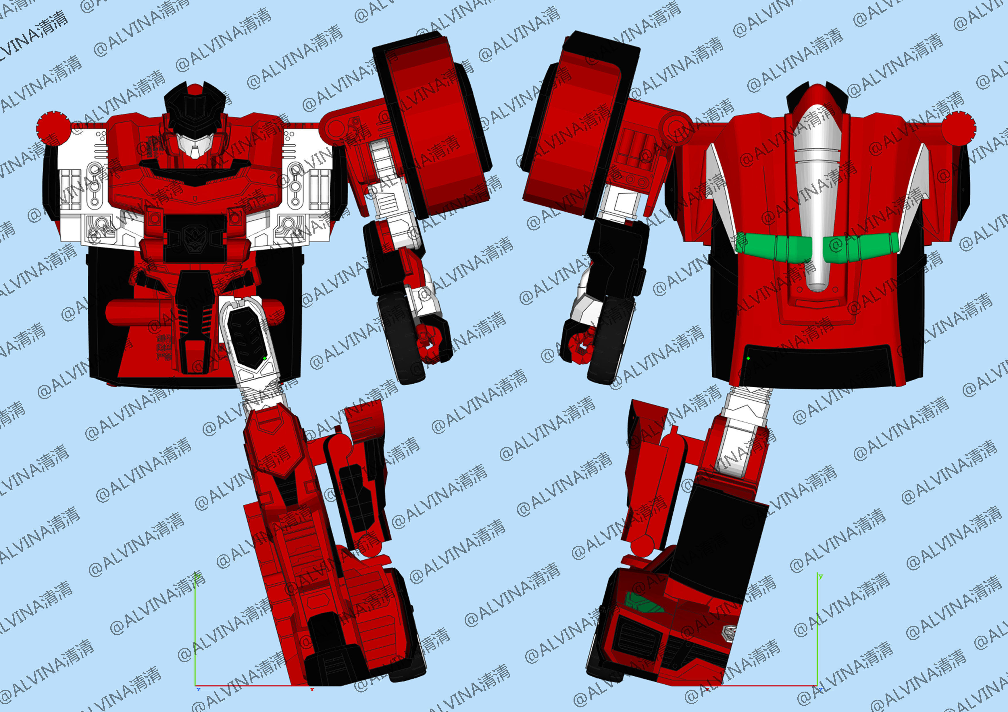 Hello Carbot Armor - DIY Cosplay Pepakura Foam Template Low-poly 3D model_1