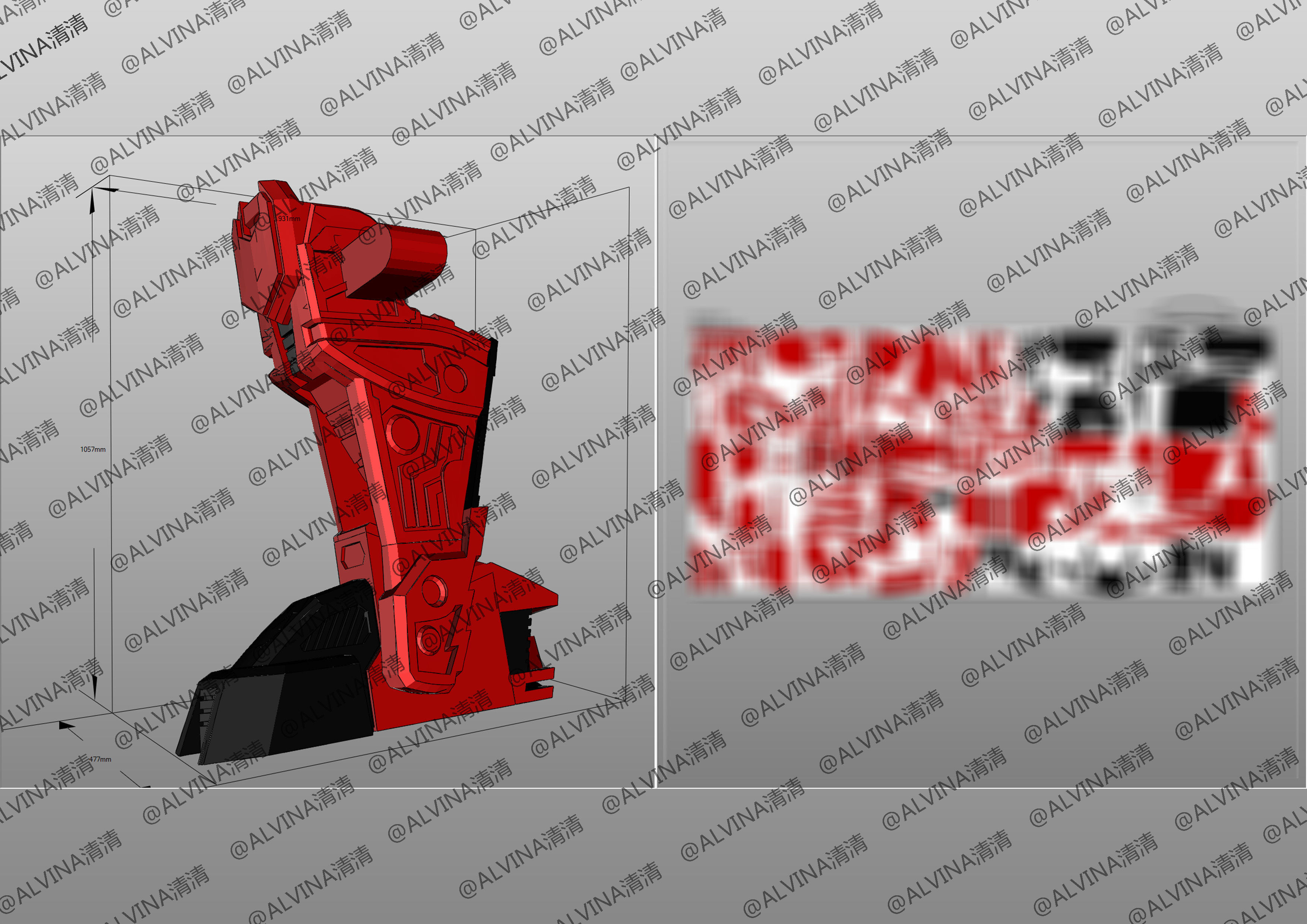 Hello Carbot Armor - DIY Cosplay Pepakura Foam Template Low-poly 3D model_23