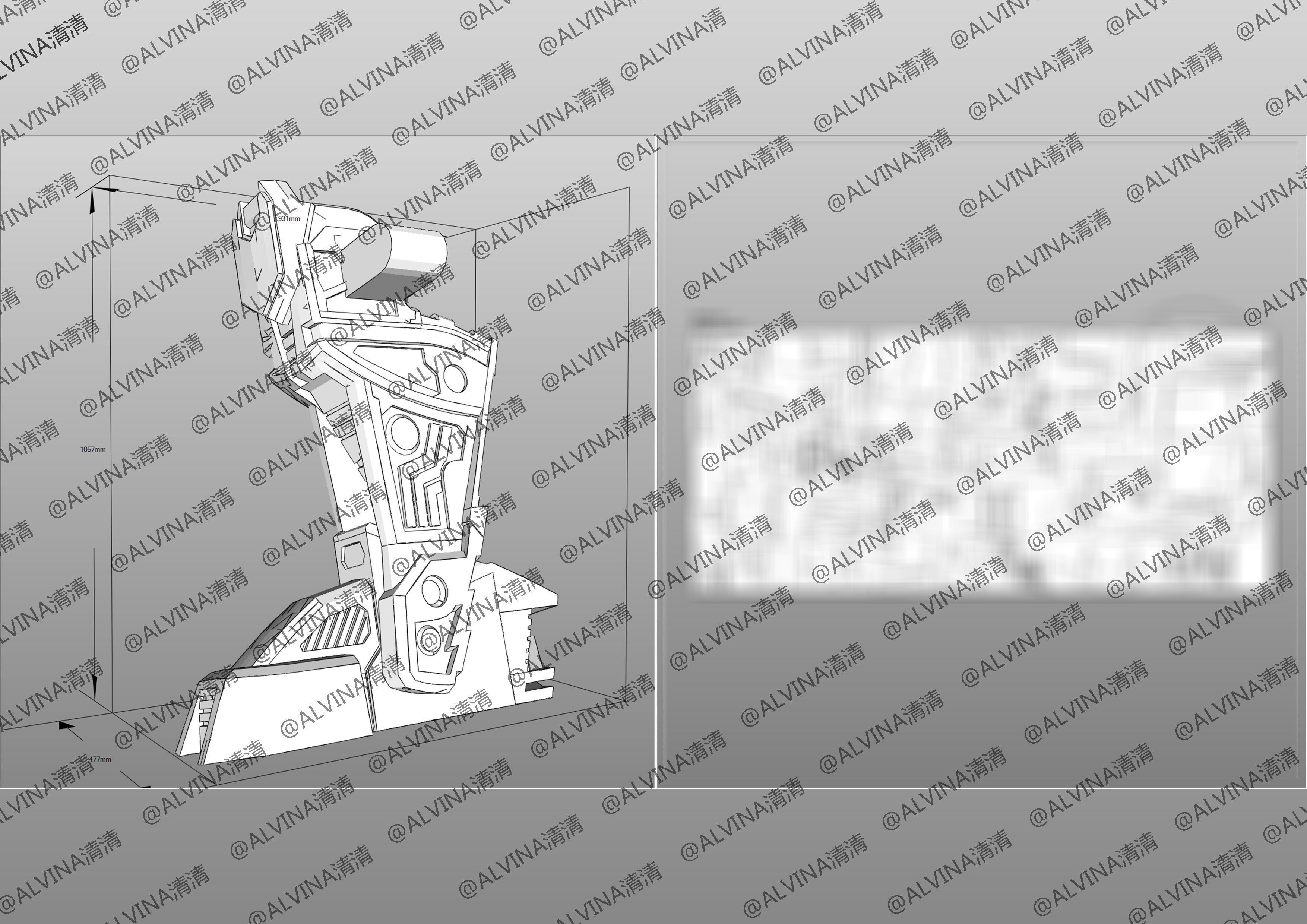 Hello Carbot Armor - DIY Cosplay Pepakura Foam Template Low-poly 3D model_24