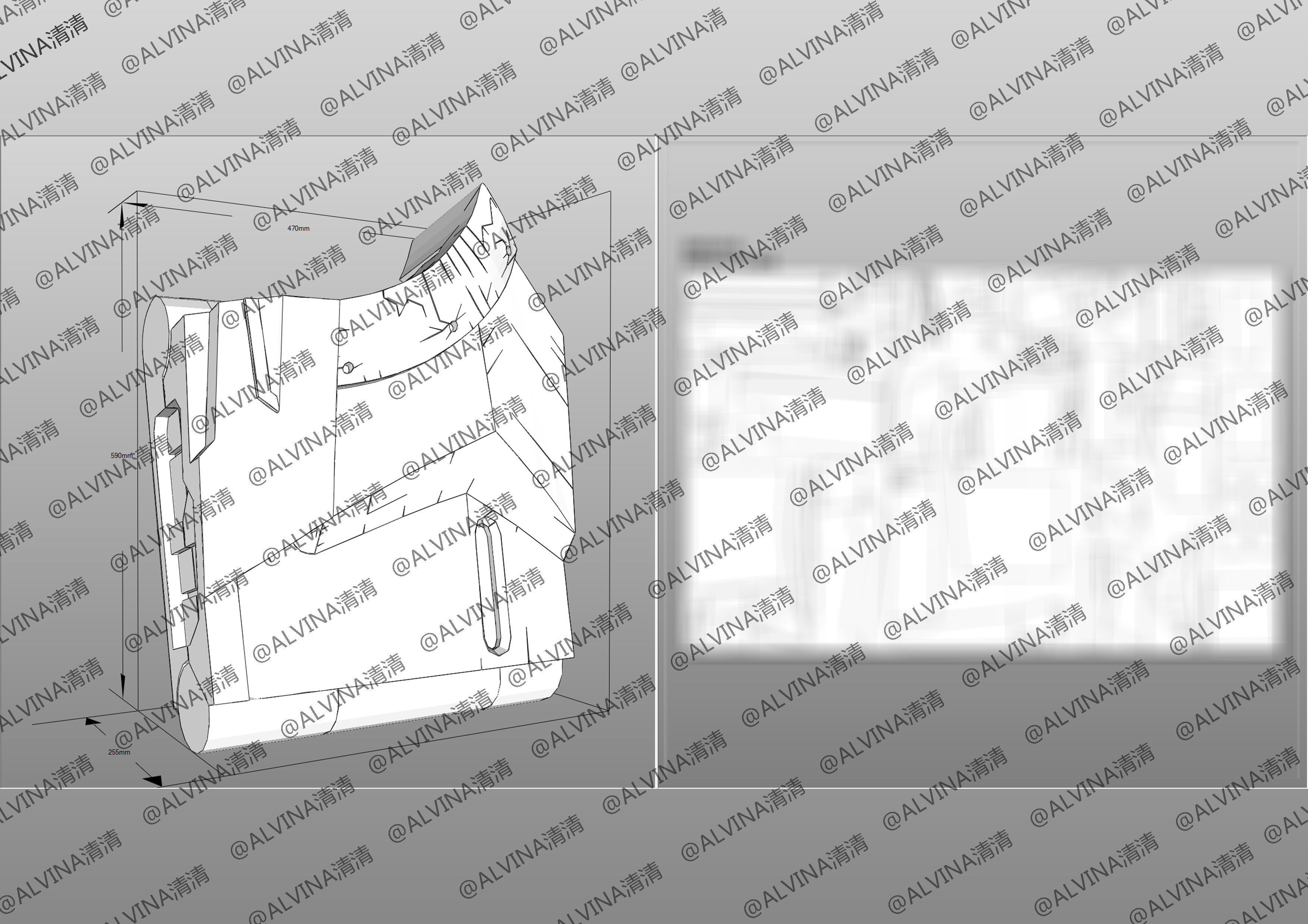 Hello Carbot Armor - DIY Cosplay Pepakura Foam Template Low-poly 3D model_26